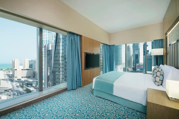 Guest room at the Wyndham Doha West Bay in Doha, Other than US/Canada