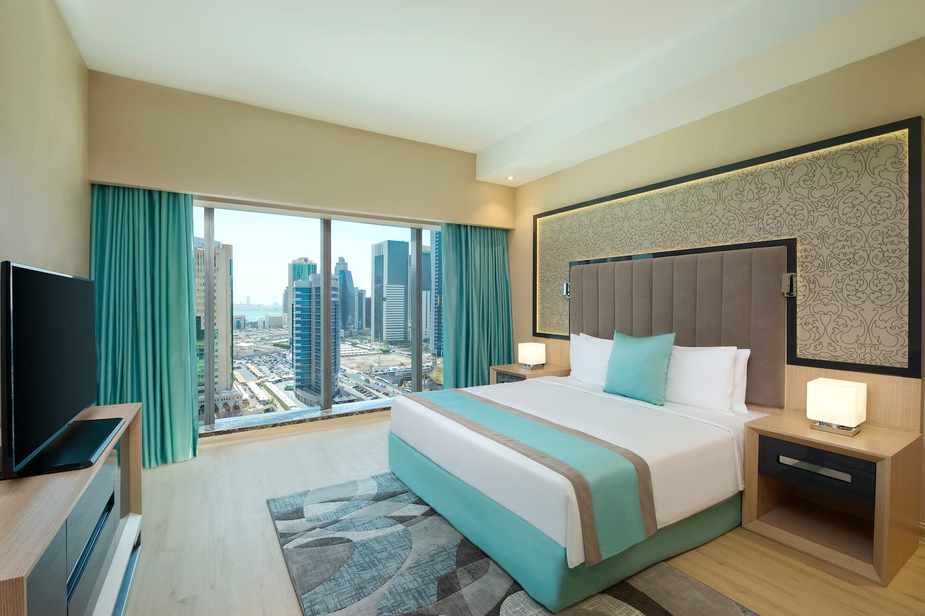 Guest room at the Wyndham Doha West Bay in Doha, Other than US/Canada