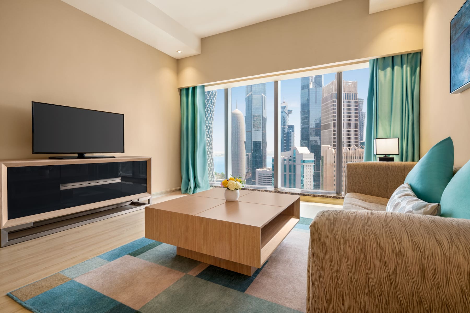 Guest room at the Wyndham Doha West Bay in Doha, Other than US/Canada
