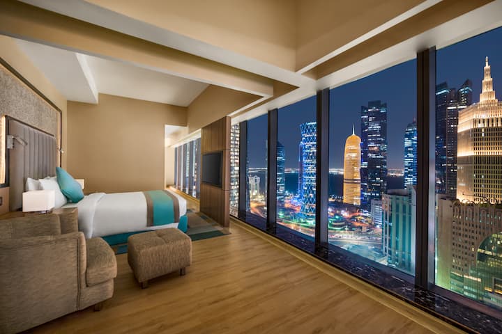 Guest room at the Wyndham Doha West Bay in Doha, Other than US/Canada