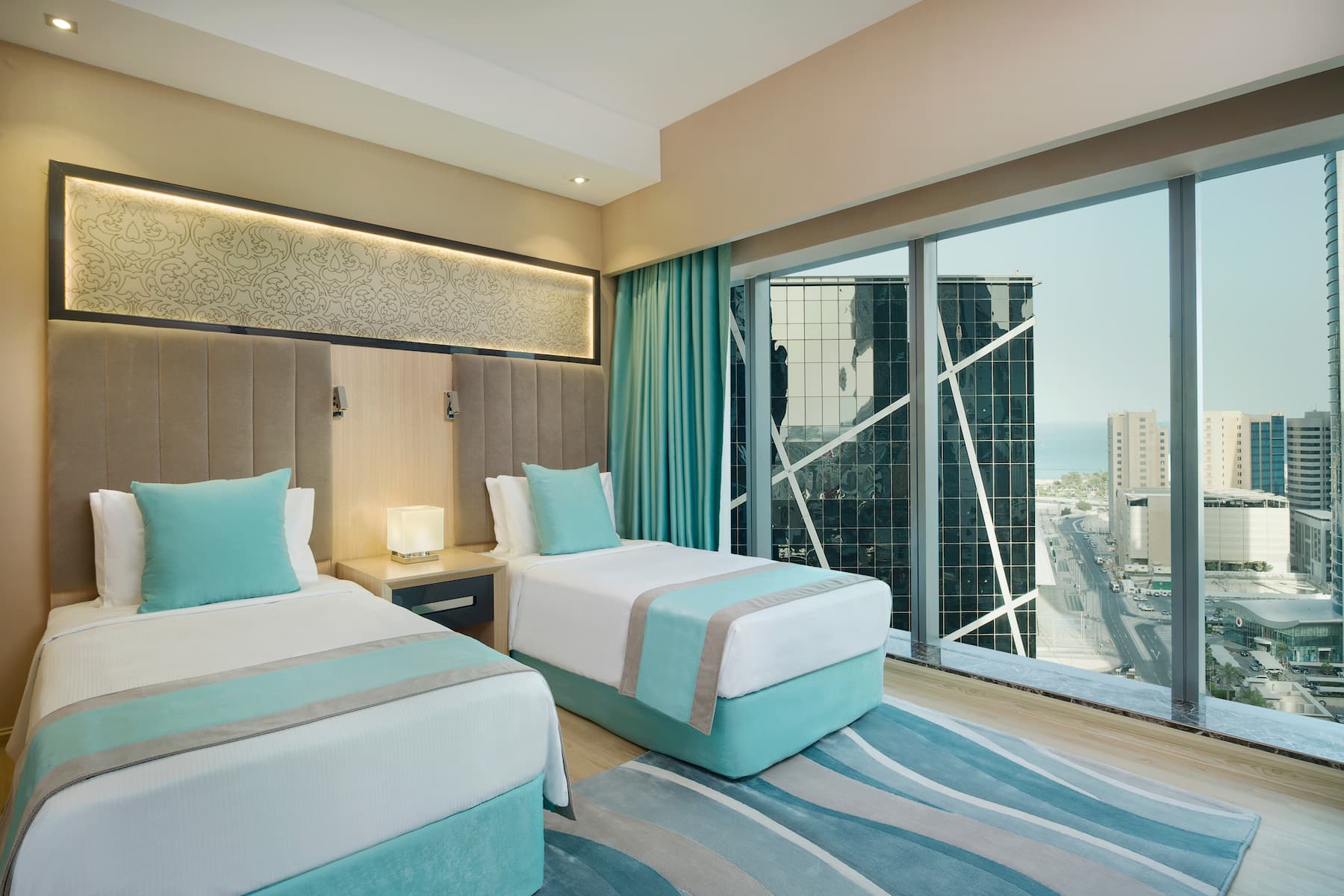 Guest room at the Wyndham Doha West Bay in Doha, Other than US/Canada