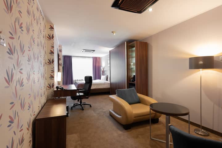 Guest room at the Wyndham Cluj in Cluj-Napoca, Other than US/Canada