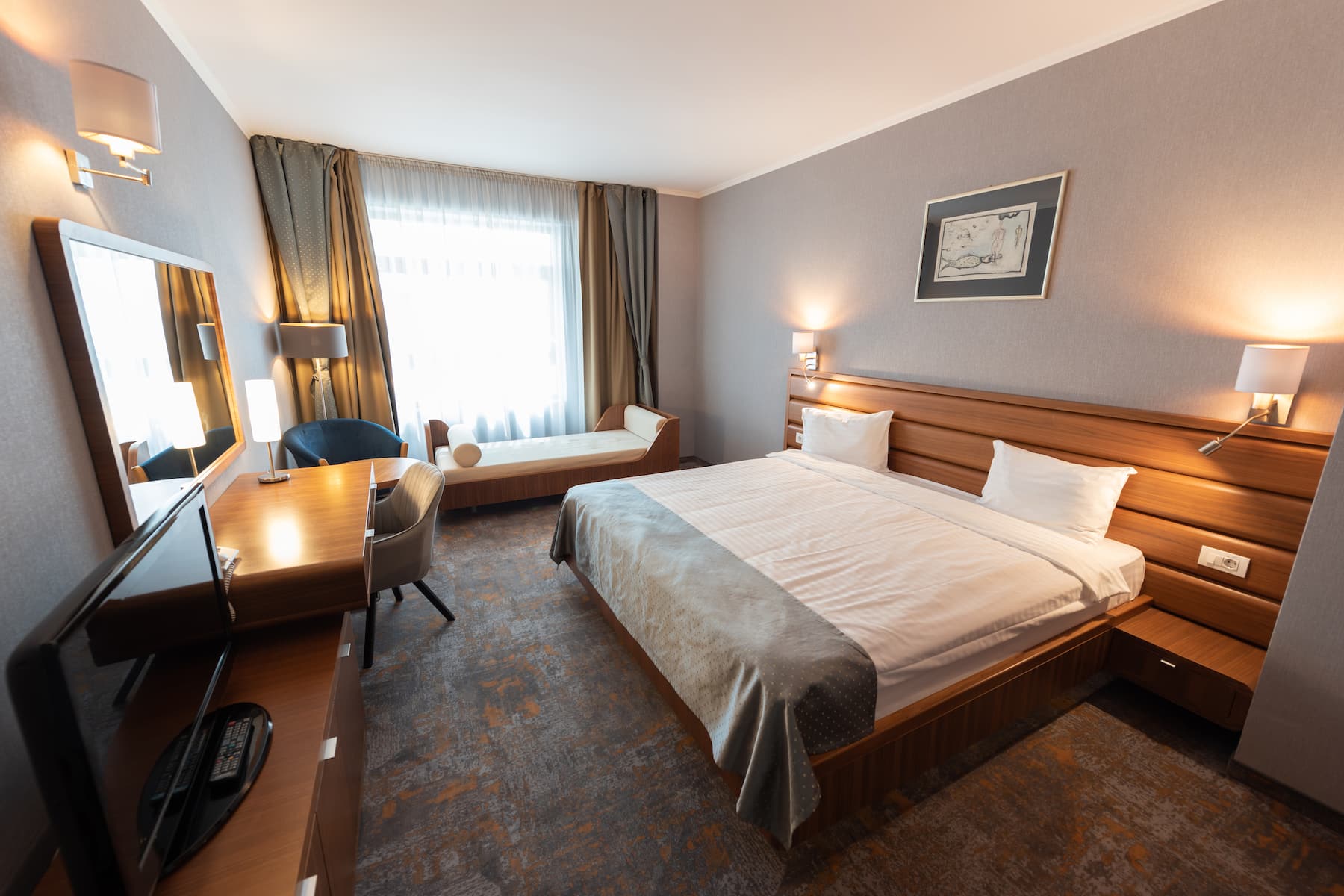Guest room at the Wyndham Cluj in Cluj-Napoca, Other than US/Canada