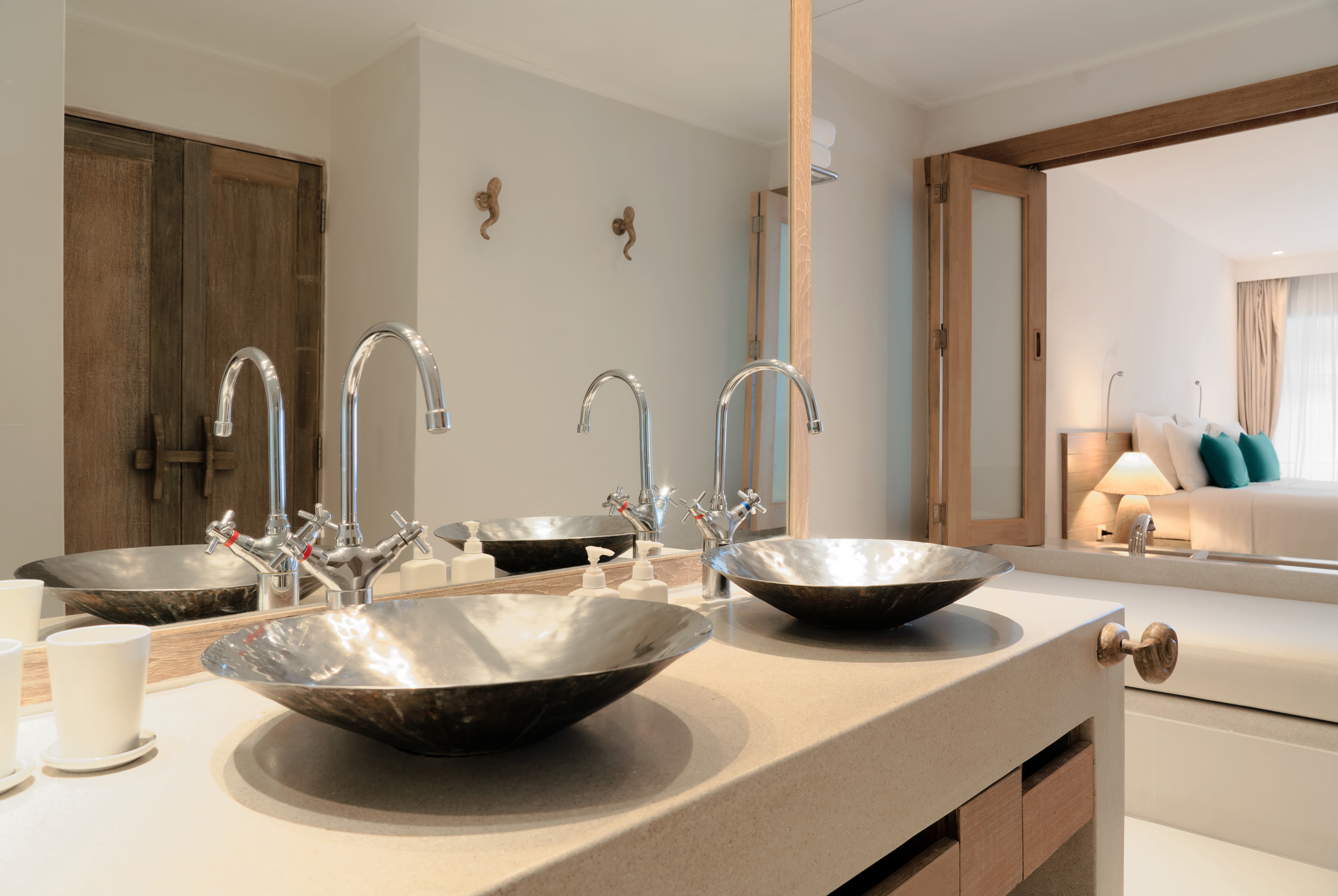 Guest room bath at the Wyndham Hua Hin Pranburi Resort & Villas in Hua Hin, Other than US/Canada