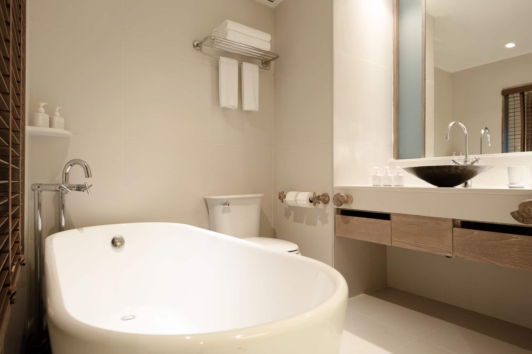 Guest room bath at the Wyndham Hua Hin Pranburi Resort & Villas in Hua Hin, Other than US/Canada