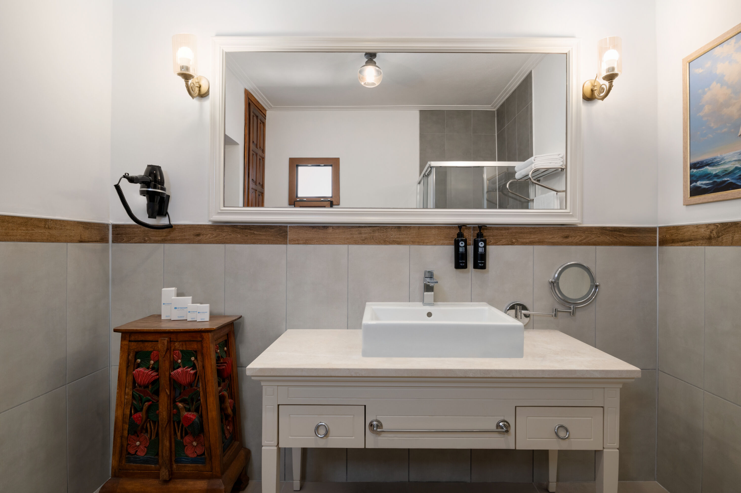 Guest room bath at the Wyndam Datca Perili Bay in Datca, Other than US/Canada