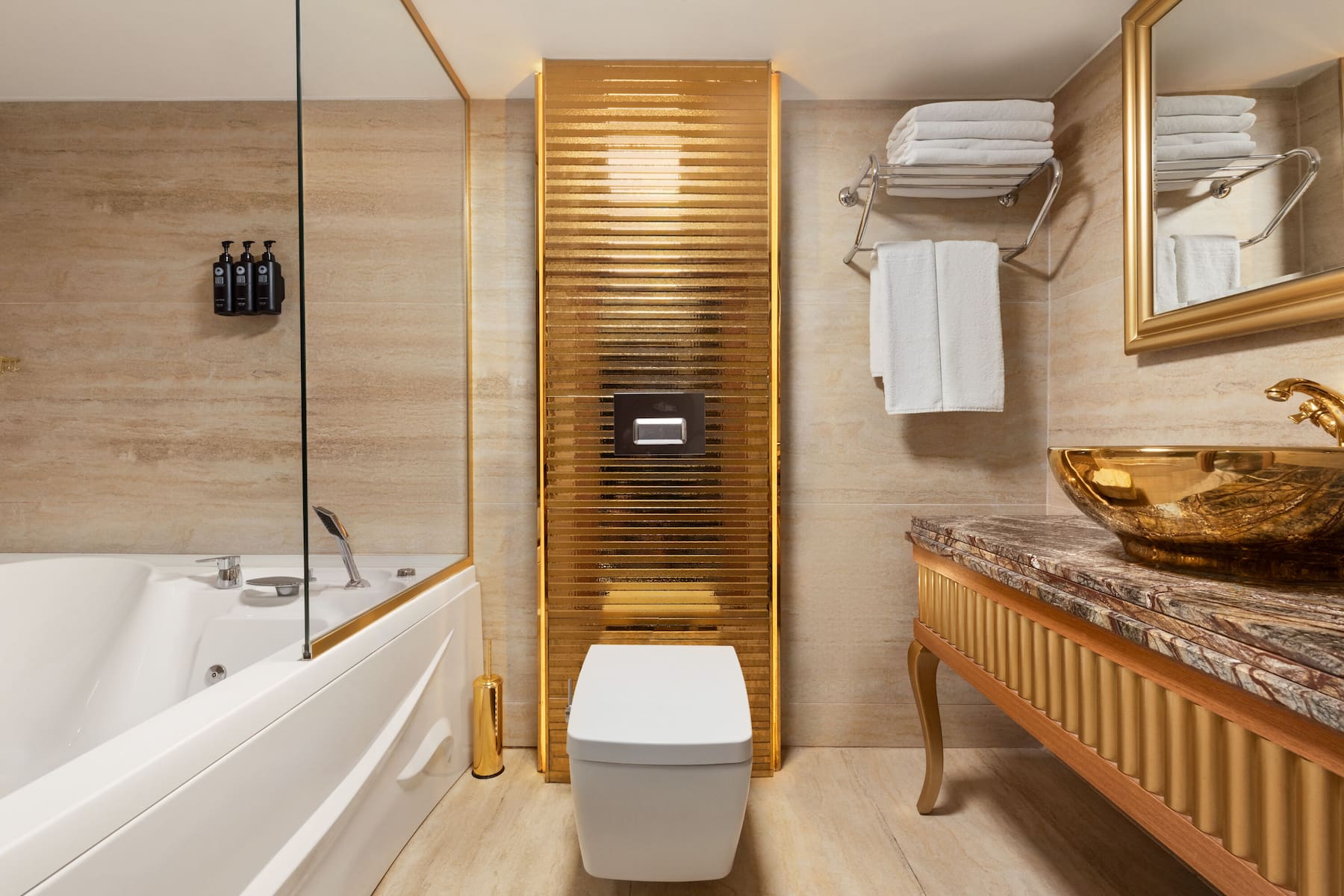 Guest room bath at the Wyndham Istanbul Old City in Istanbul, Other than US/Canada
