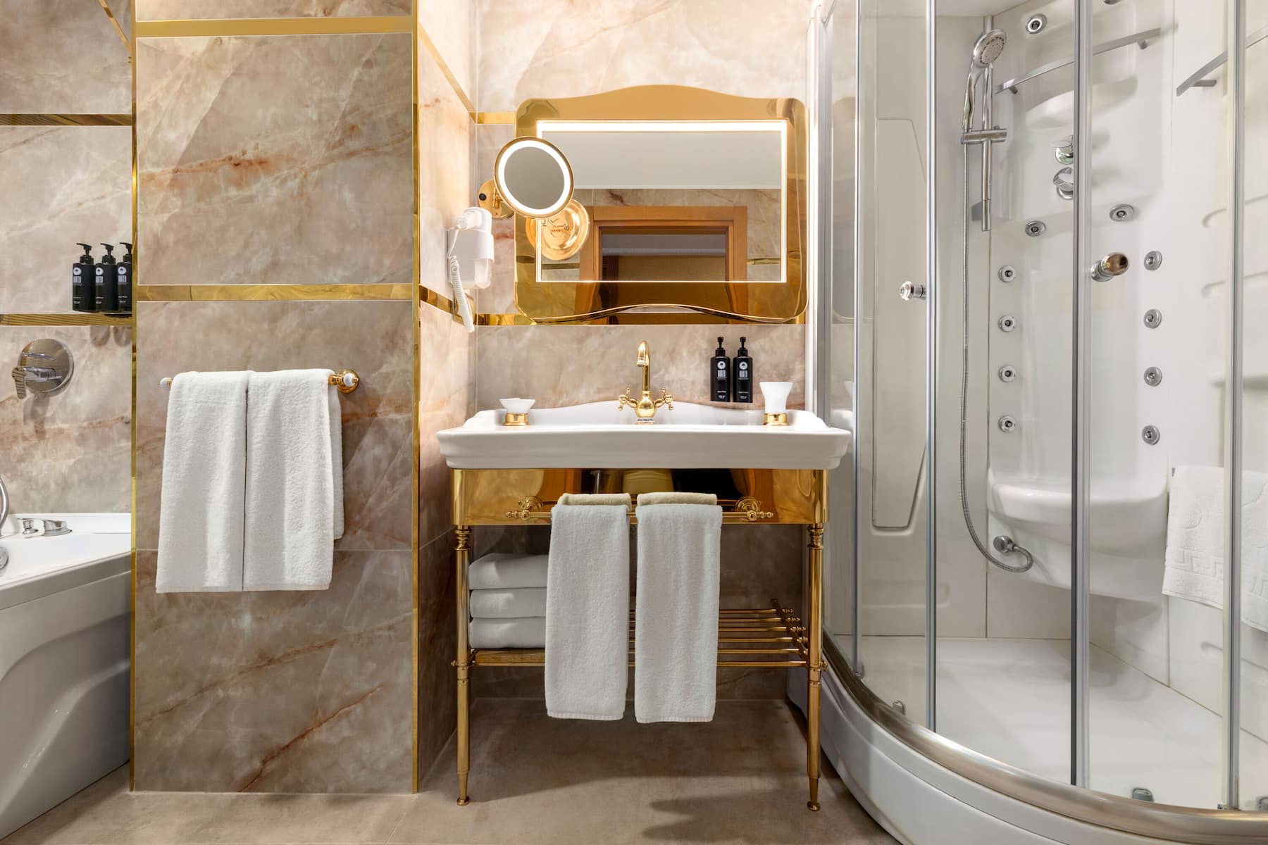 Guest room bath at the Wyndham Istanbul Old City in Istanbul, Other than US/Canada