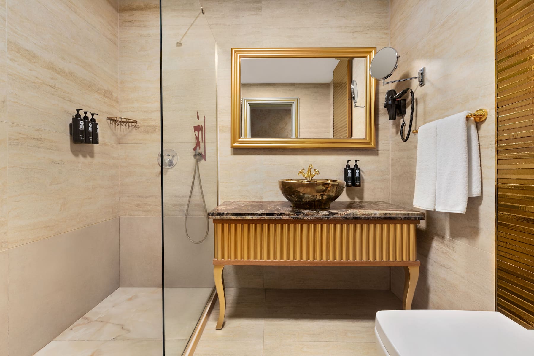 Guest room bath at the Wyndham Istanbul Old City in Istanbul, Other than US/Canada