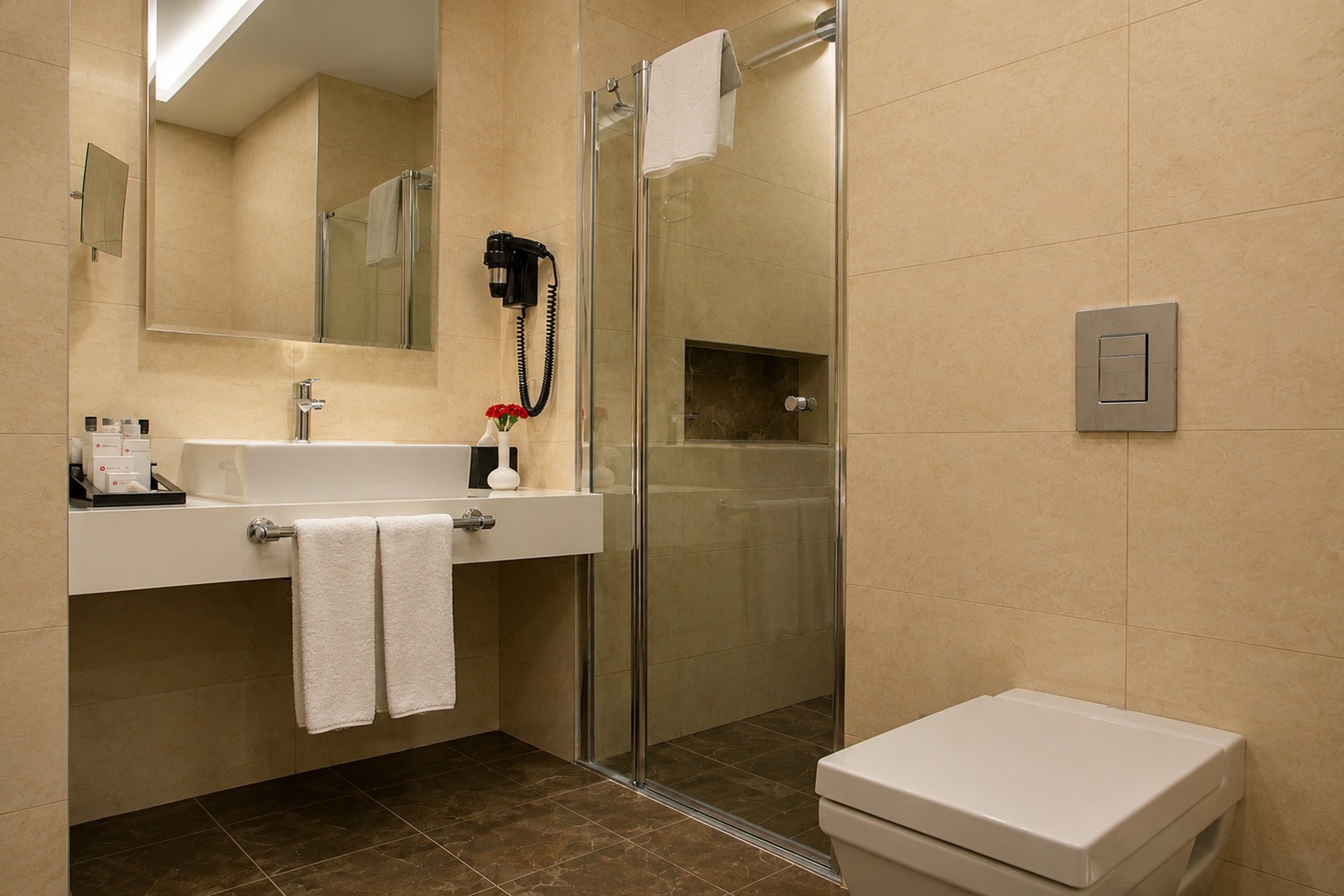 Guest room bath at the Wyndham Istanbul Asia Airport in Kocaeli, Other than US/Canada