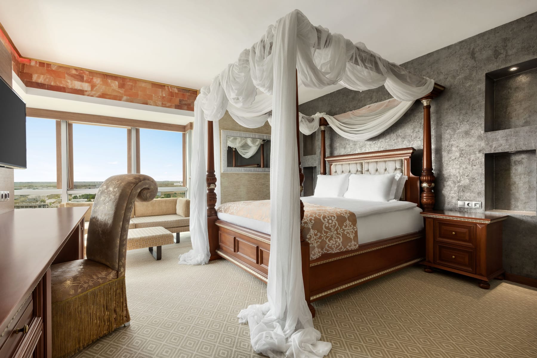 Queen bed guest room at the Wyndham Cerkezkoy in Tekirdag, Other than US/Canada