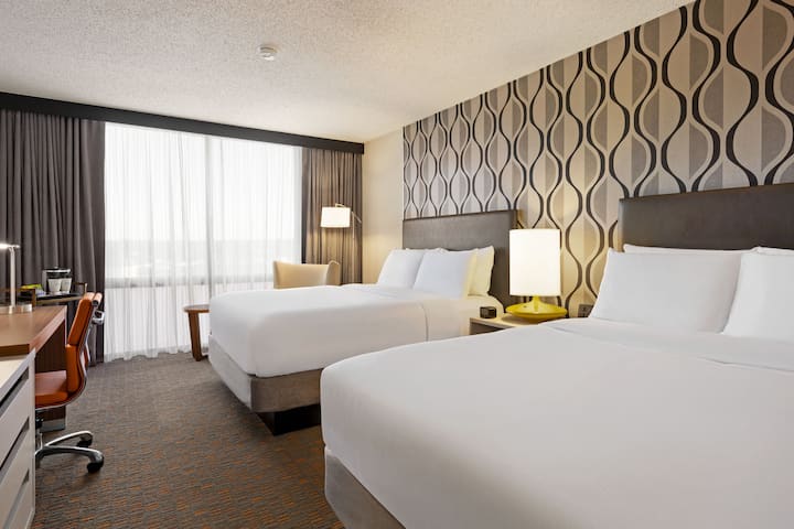 Guest room at the Wyndham Fort Smith City Center in Fort Smith, Arkansas