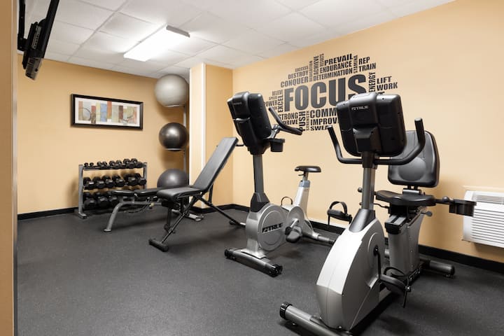 Fitness room at Wyndham Riverfront Little Rock in North Little Rock, Arkansas
