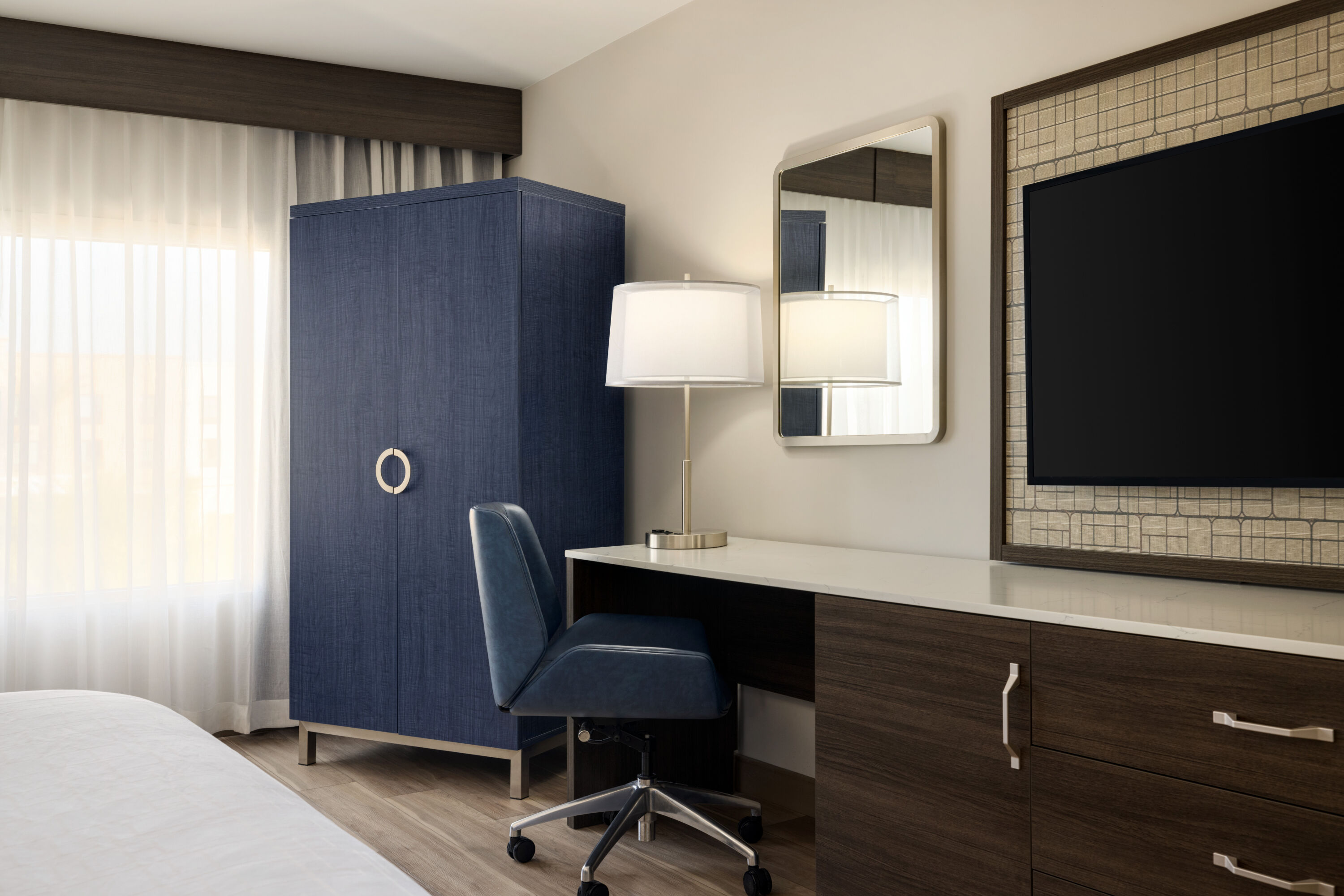 Guest room at the Wyndham Phoenix Airport/Tempe in Tempe, Arizona