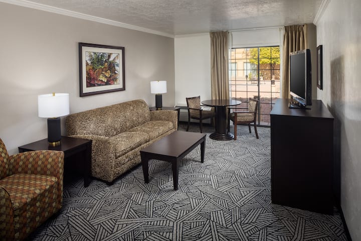 Guest room at the Wyndham Tucson Airport Hotel & Conference Center in Tucson, Arizona