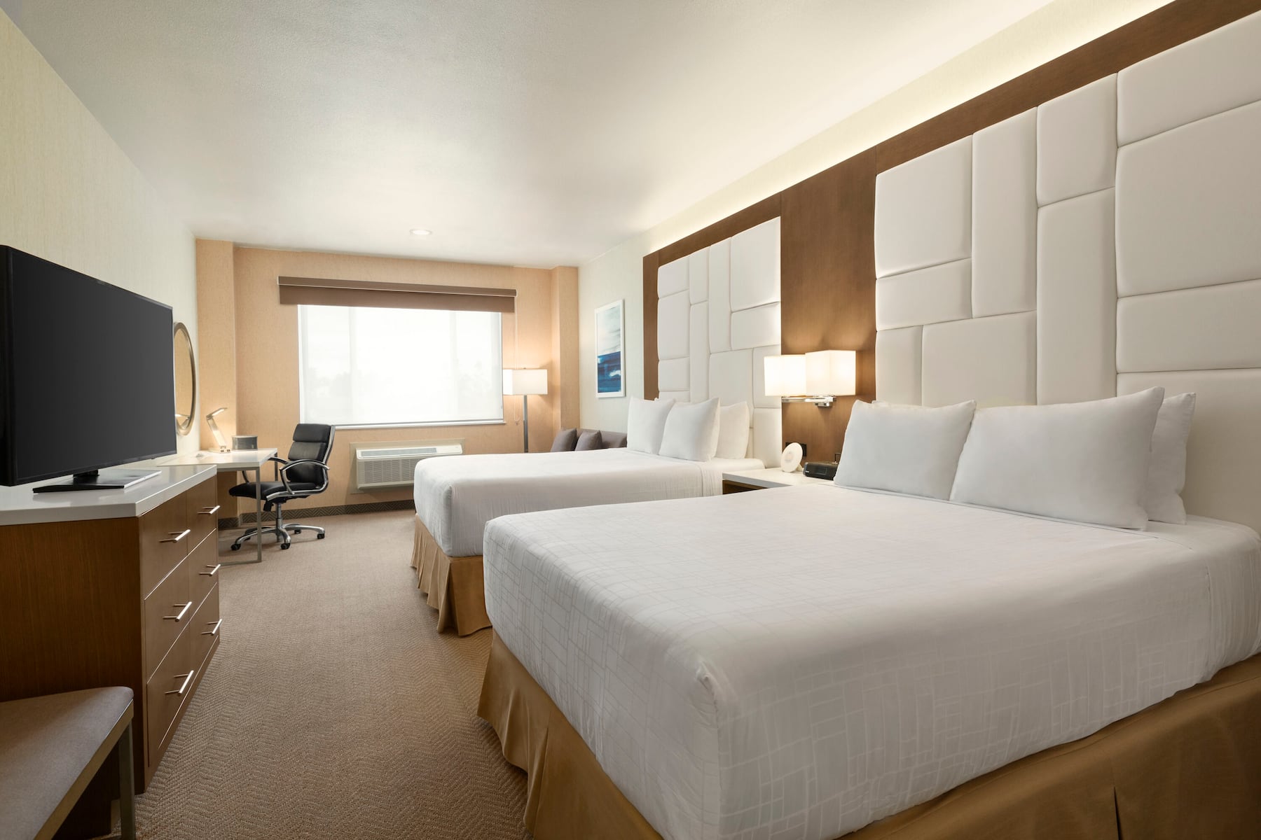 Guest room at the Wyndham Anaheim in Anaheim, California