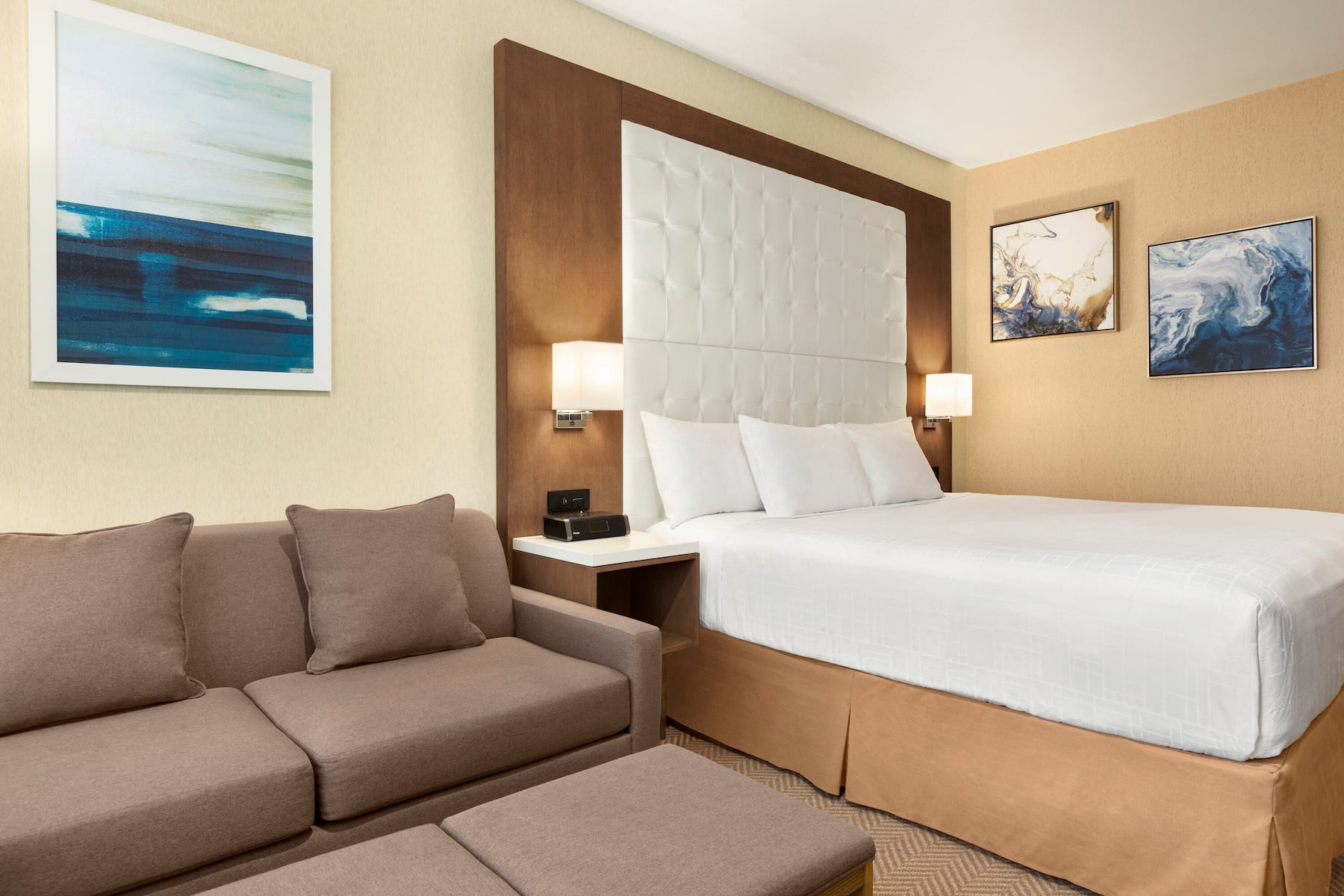 Guest room at the Wyndham Anaheim in Anaheim, California
