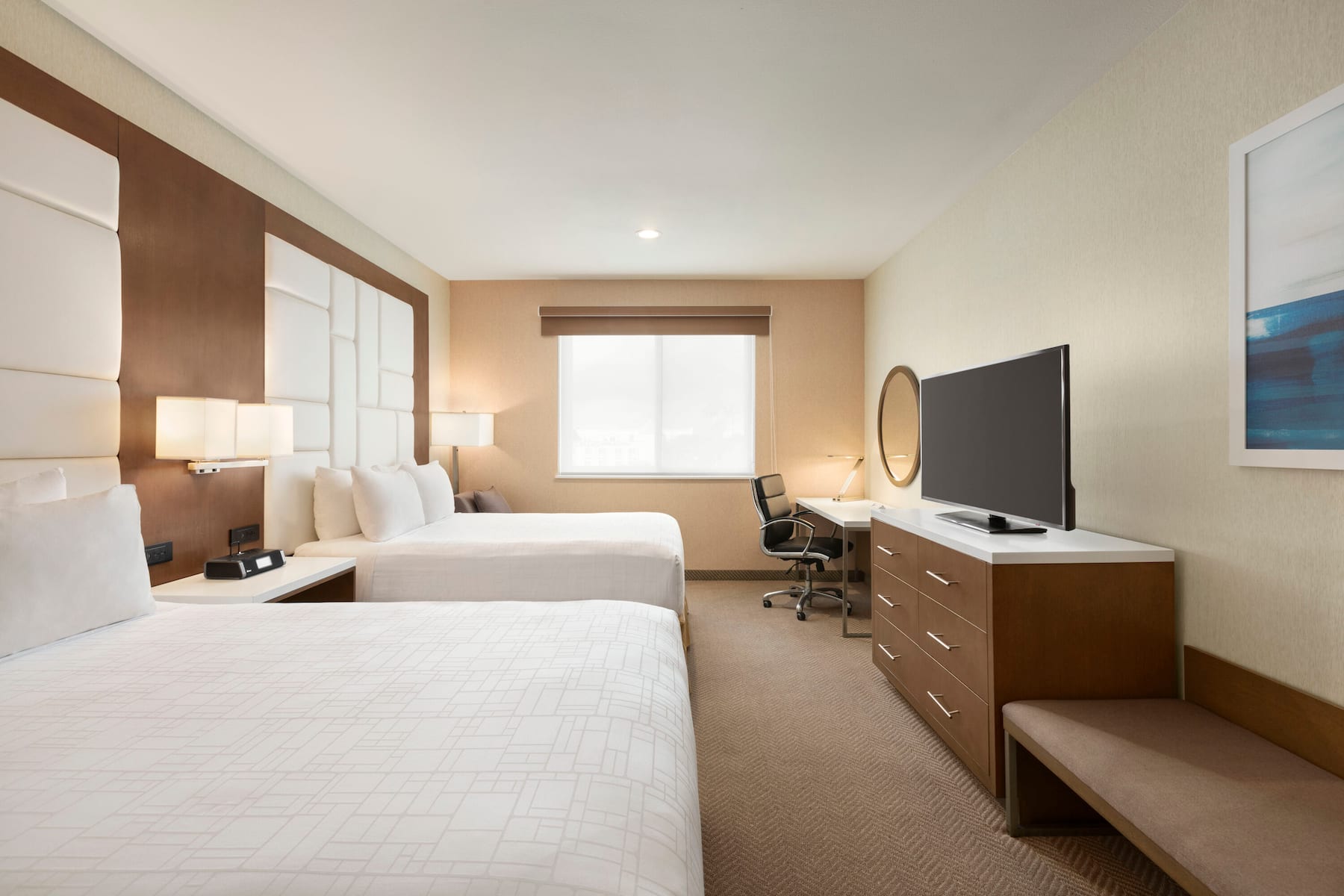 Guest room at the Wyndham Anaheim in Anaheim, California