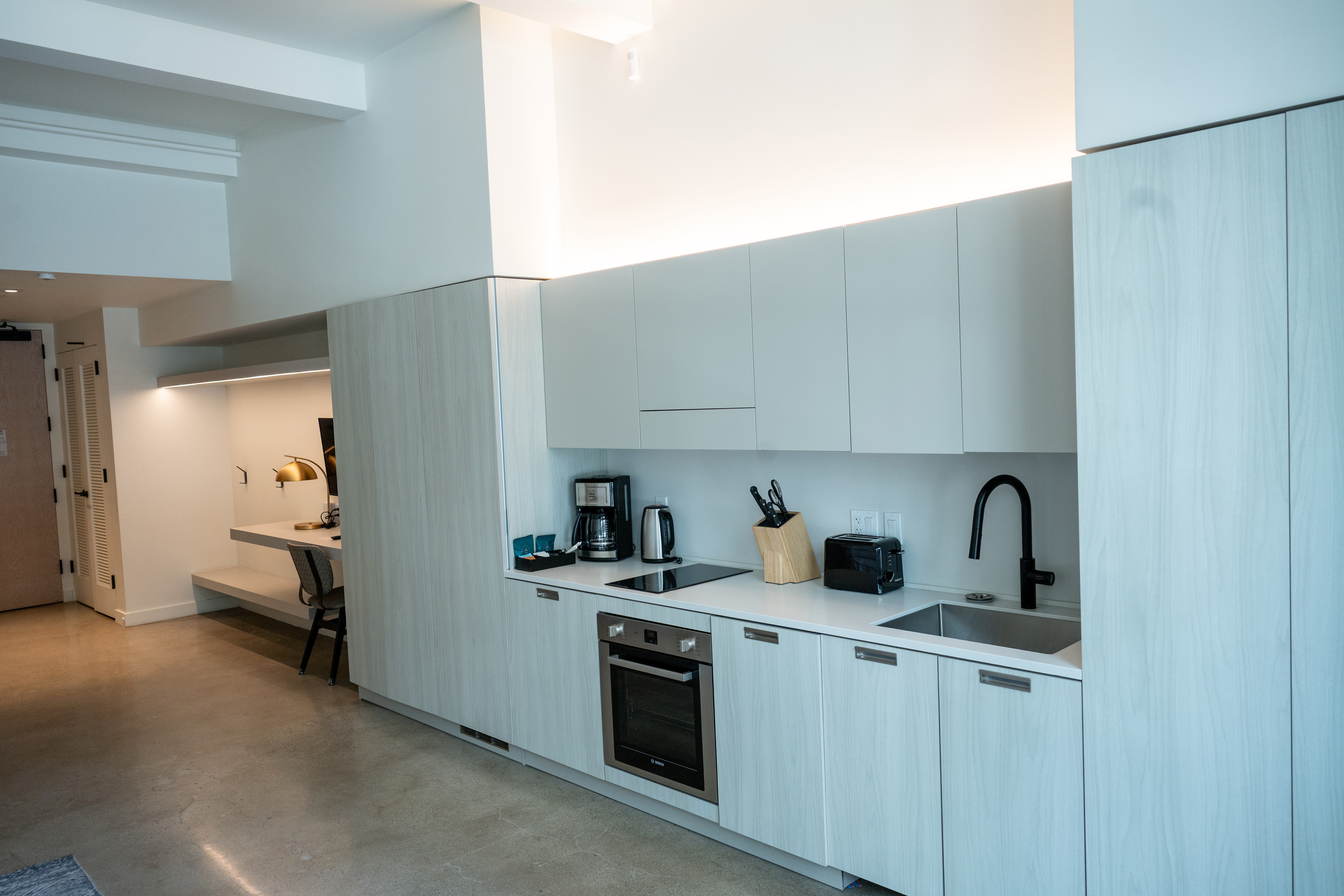 Guest room at the Reside Craftsman Los Angeles, a Wyndham Residence in Los Angeles, California