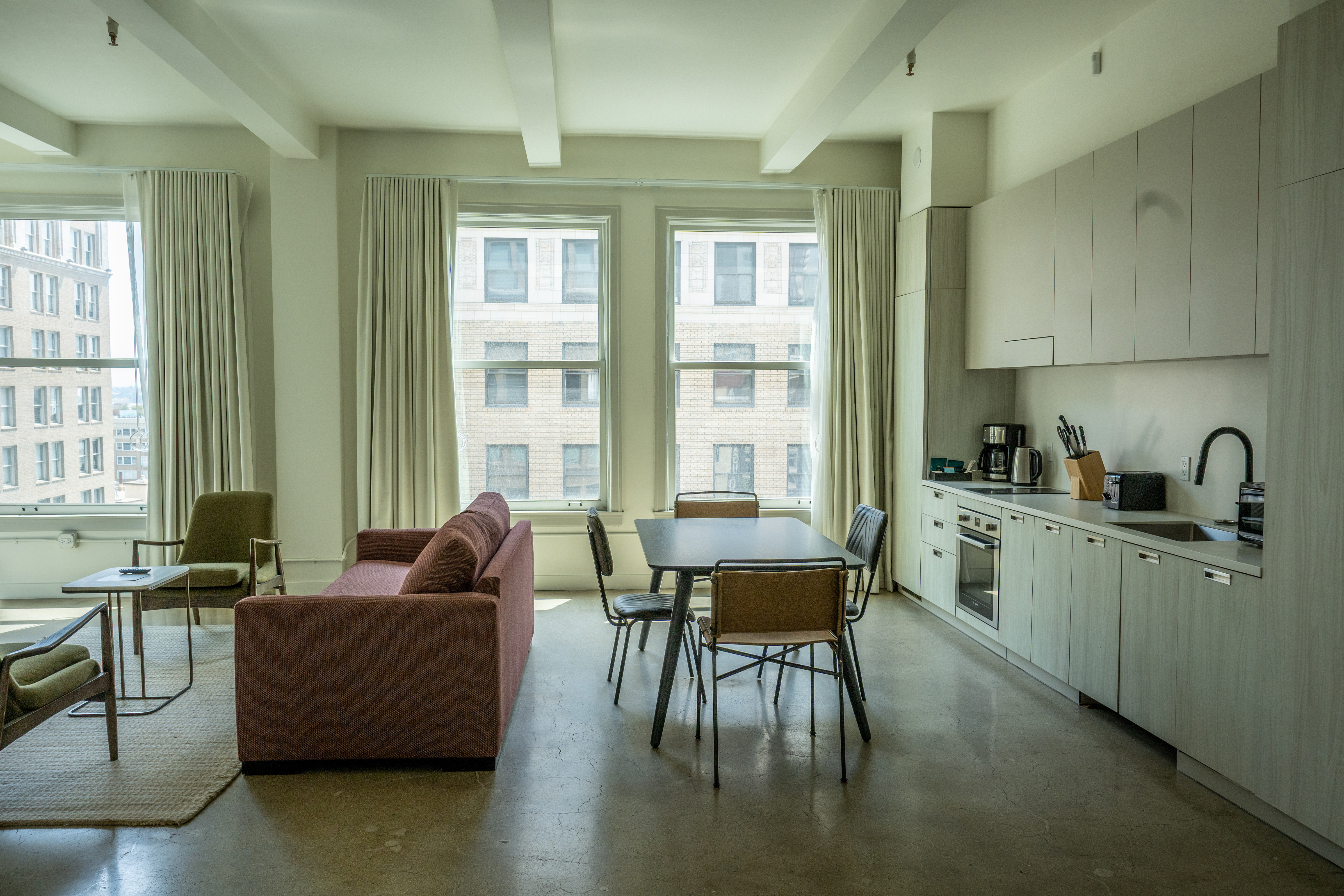 Guest room at the Reside Craftsman Los Angeles, a Wyndham Residence in Los Angeles, California