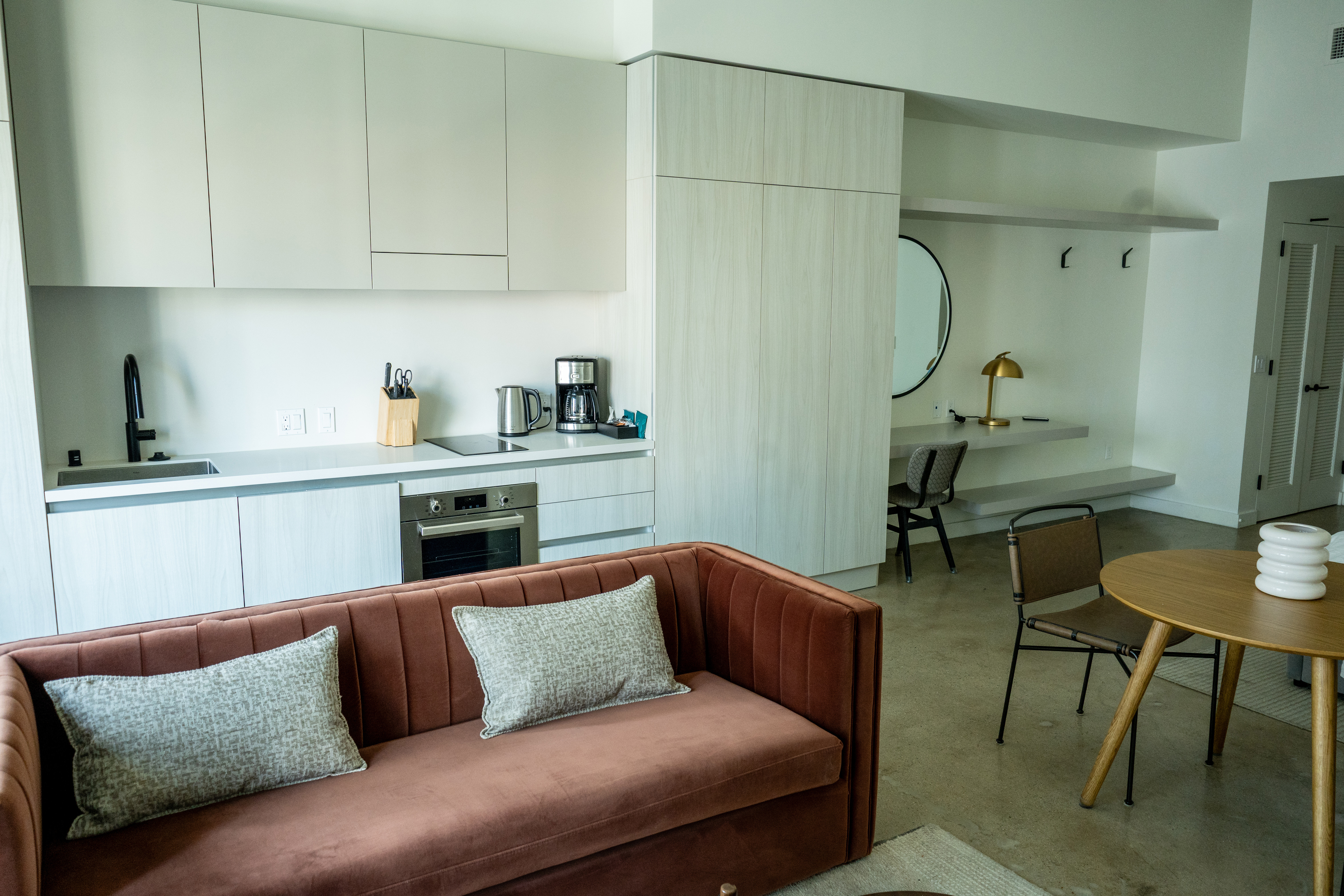 Guest room at the Reside Craftsman Los Angeles, a Wyndham Residence in Los Angeles, California