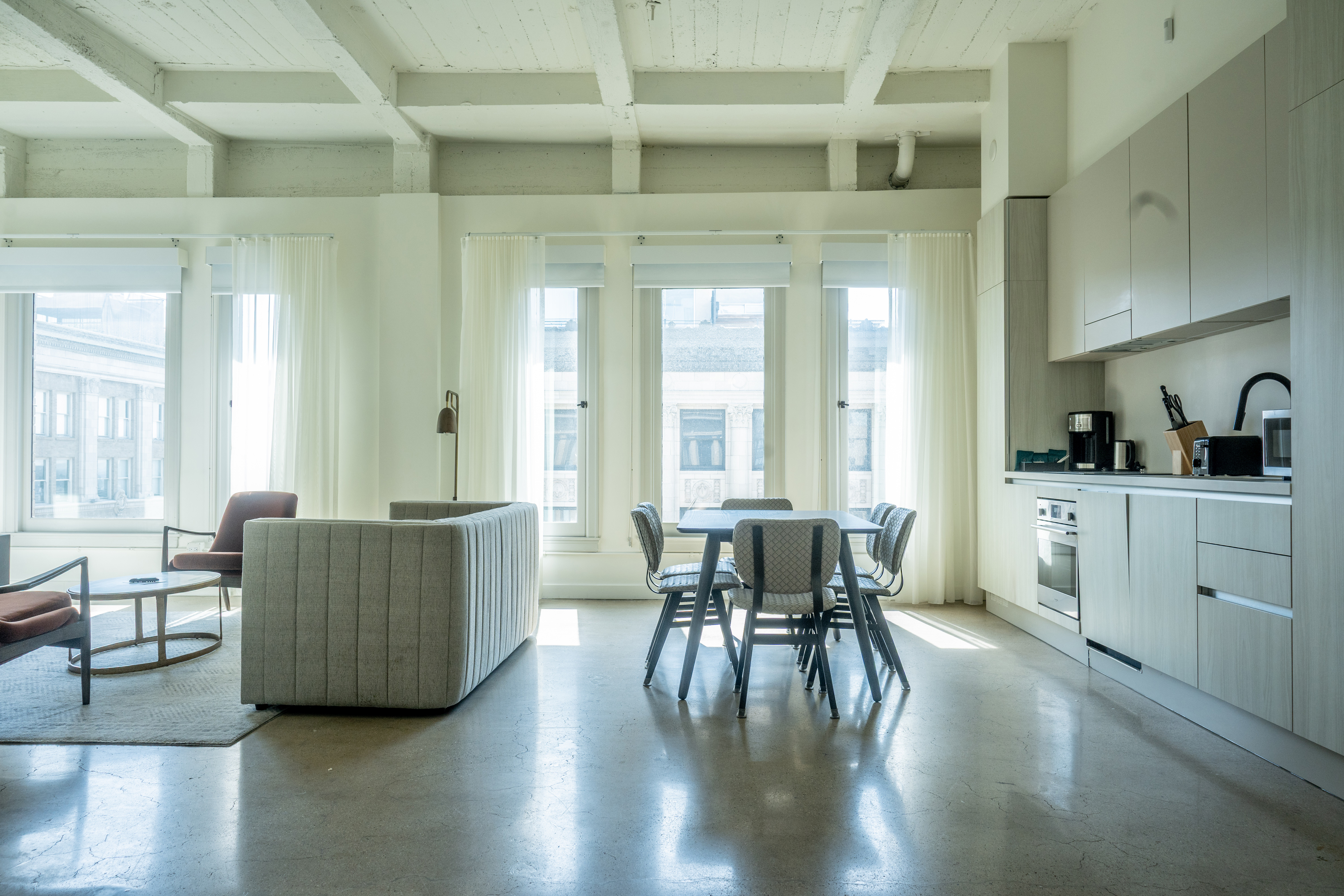 Guest room at the Reside Craftsman Los Angeles, a Wyndham Residence in Los Angeles, California