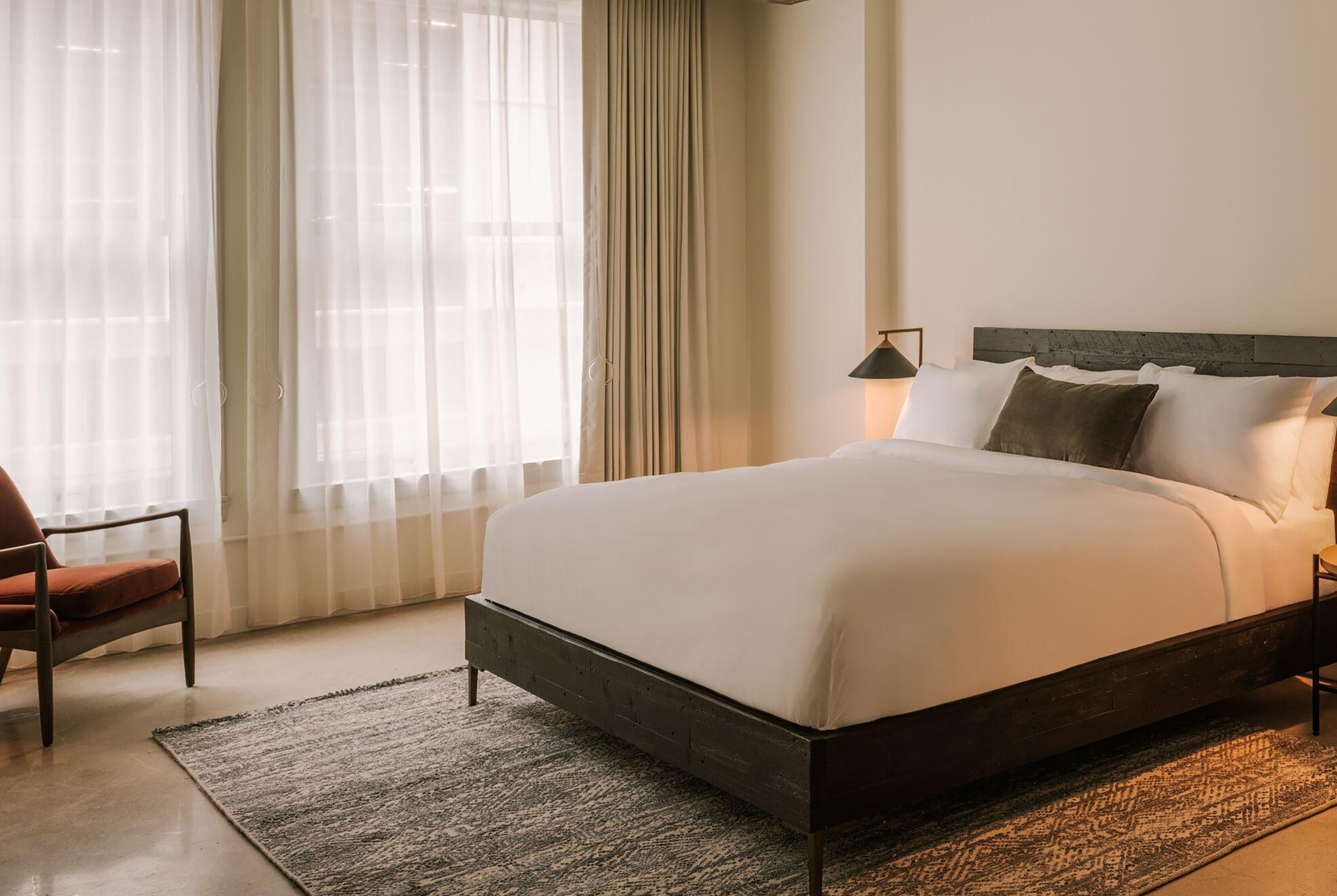 Guest room at the Reside Craftsman Los Angeles, a Wyndham Residence in Los Angeles, California