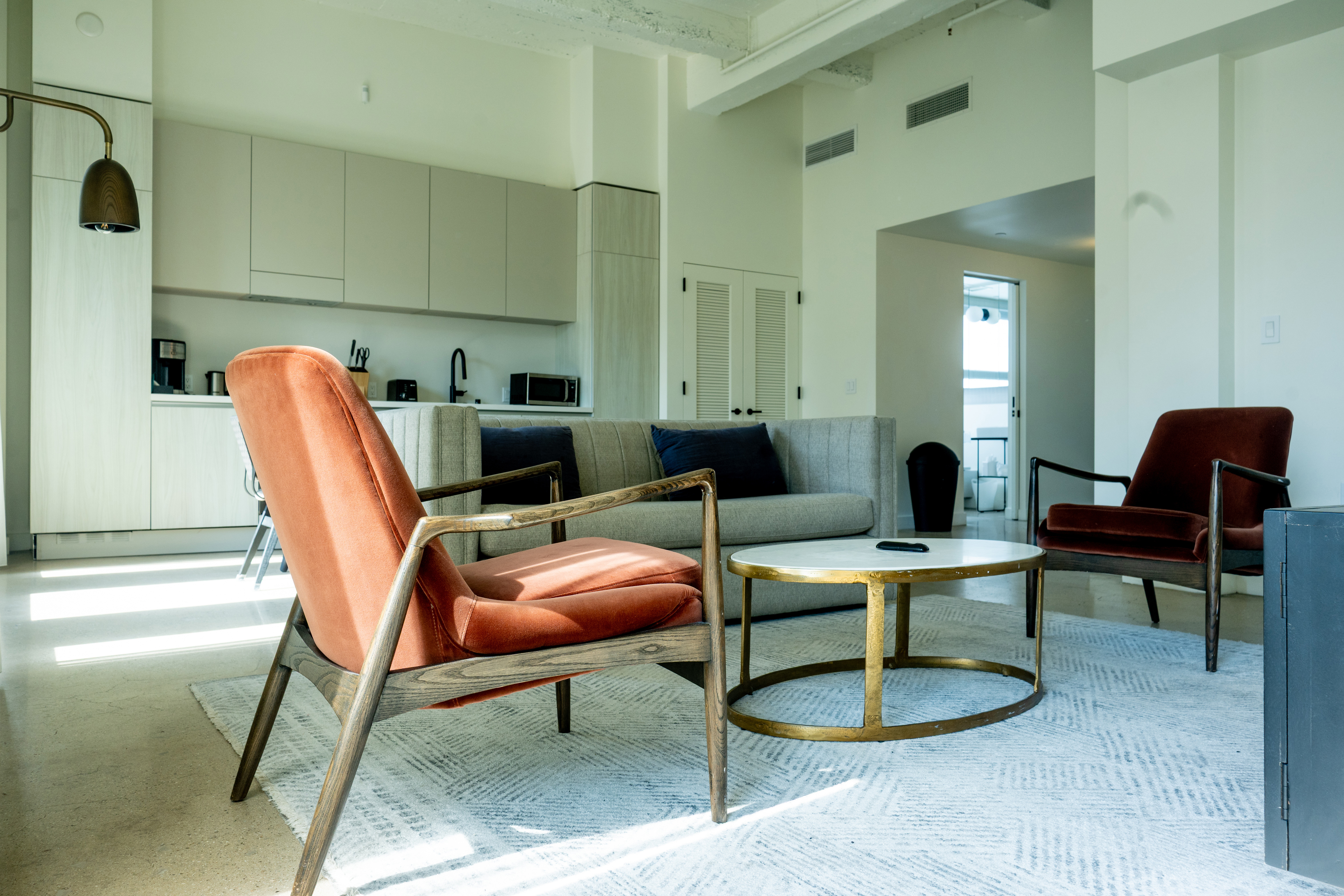 Guest room at the Reside Craftsman Los Angeles, a Wyndham Residence in Los Angeles, California