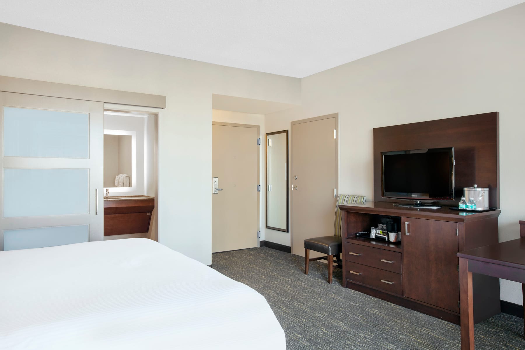 Guest room at the Wyndham San Diego Bayside in San Diego, California