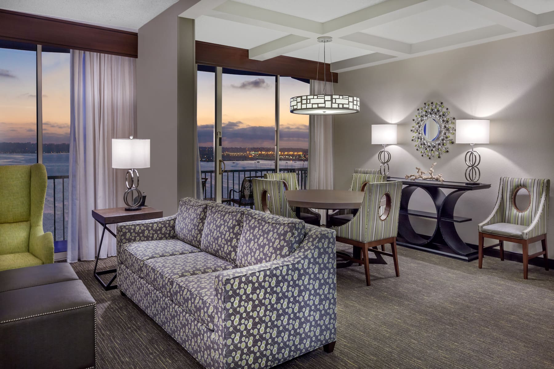 Wyndham San Diego Bayside suite living room in San Diego, California