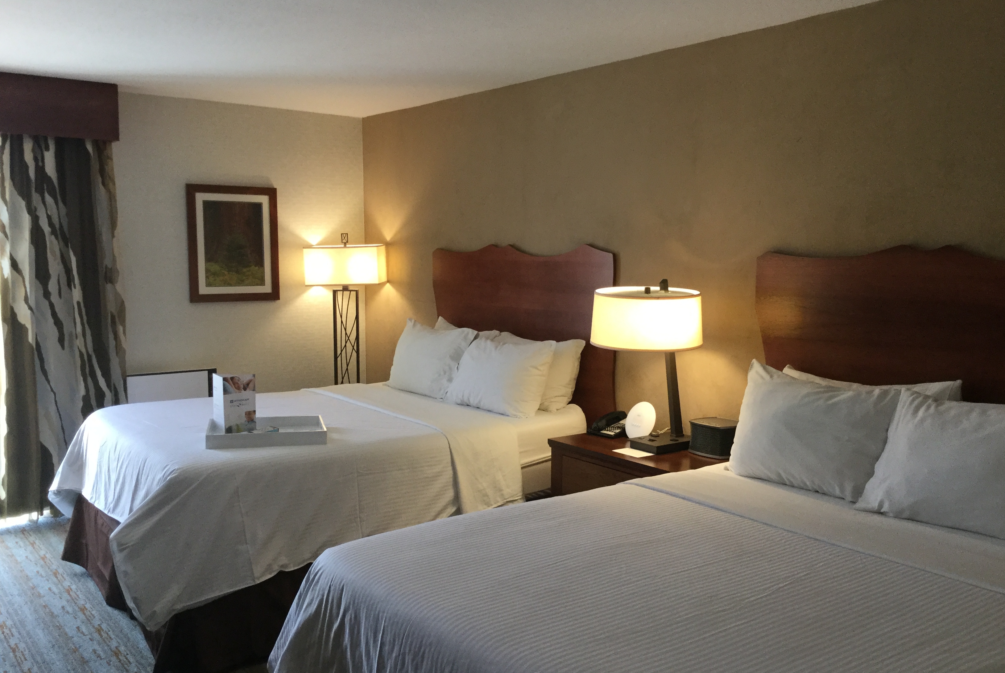 Guest room at the Wyndham Visalia in Visalia, California