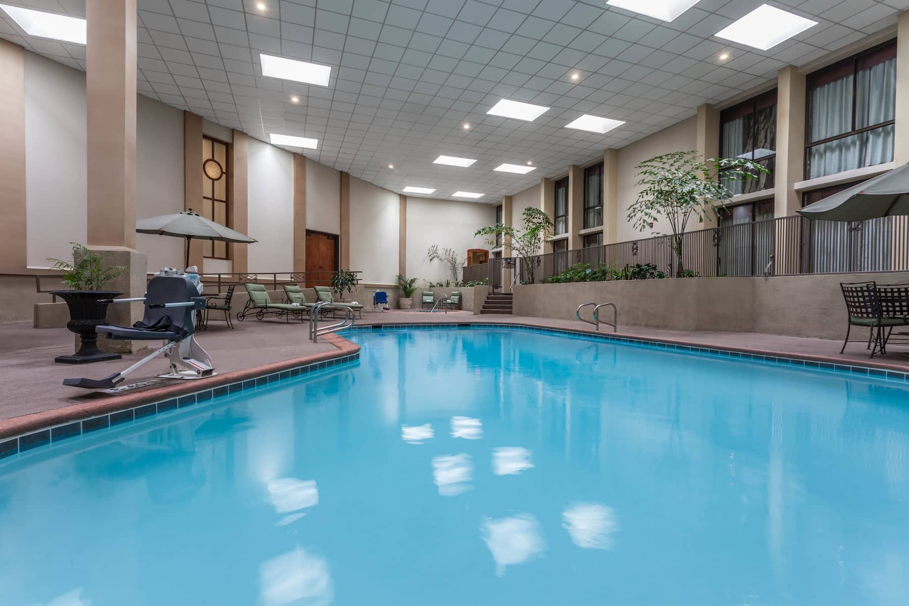 Indoor pool at the Wyndham Visalia in Visalia, California