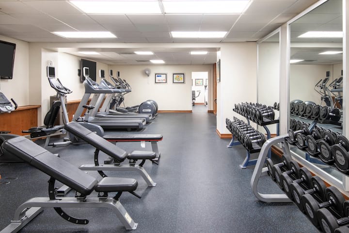 Fitness room at The Antlers, a Wyndham Hotel in Colorado Springs, Colorado