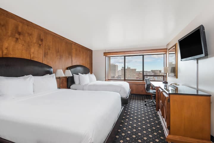 Guest room at the The Antlers, a Wyndham Hotel in Colorado Springs, Colorado