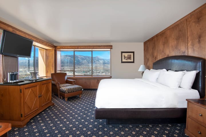 Guest room at the The Antlers, a Wyndham Hotel in Colorado Springs, Colorado