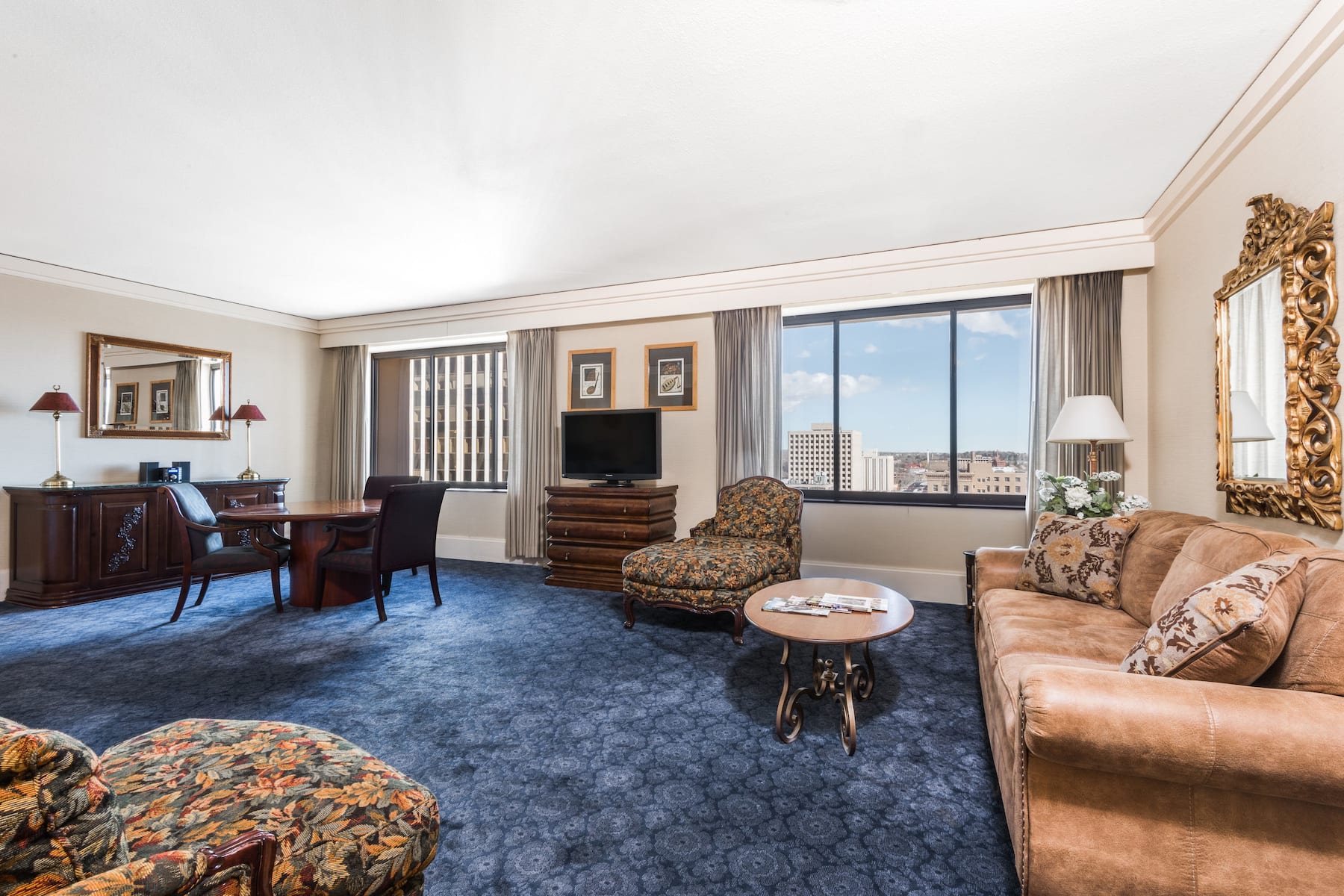 Guest room at the The Antlers, a Wyndham Hotel in Colorado Springs, Colorado