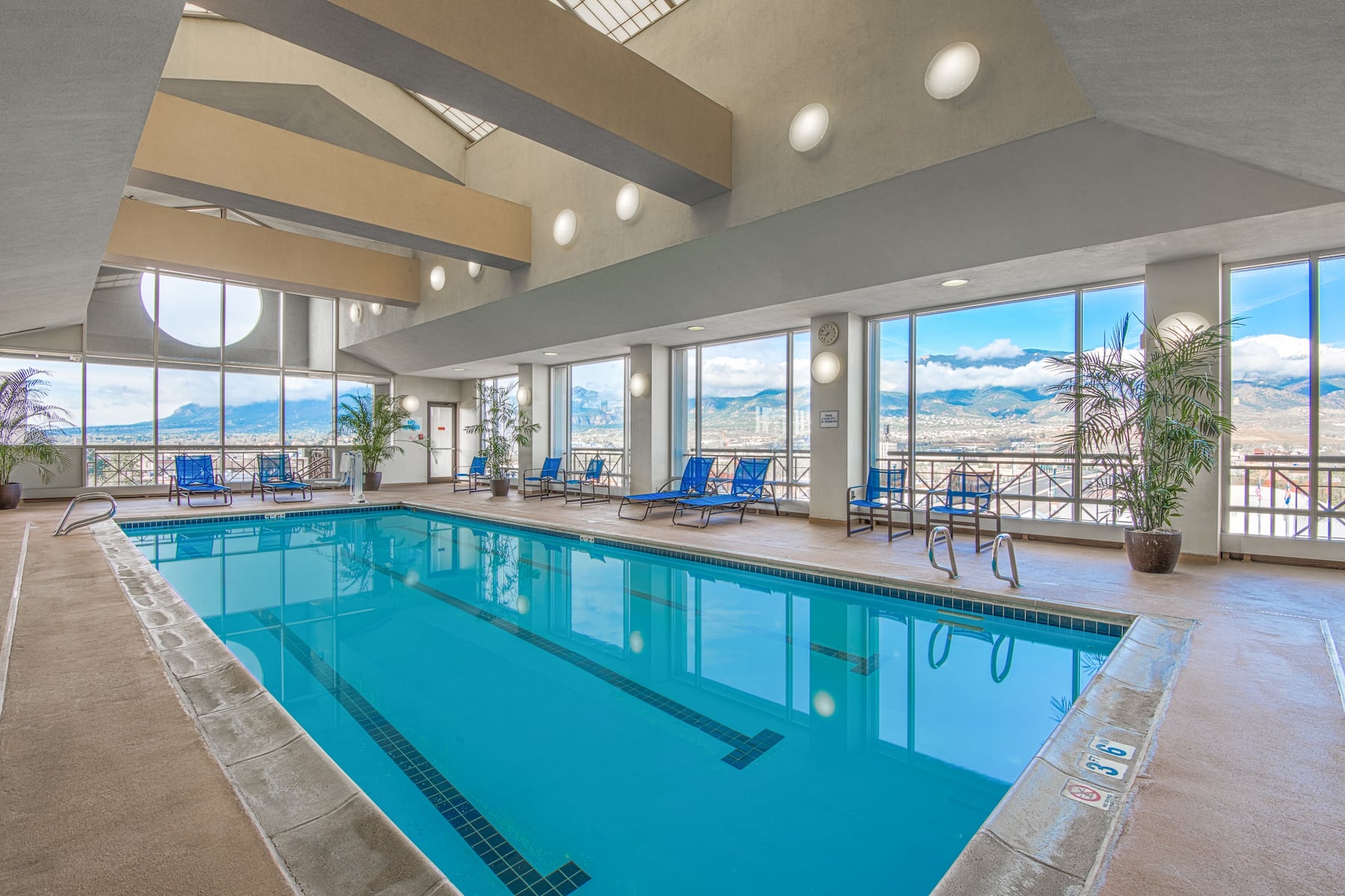 Indoor pool at the The Antlers, a Wyndham Hotel in Colorado Springs, Colorado