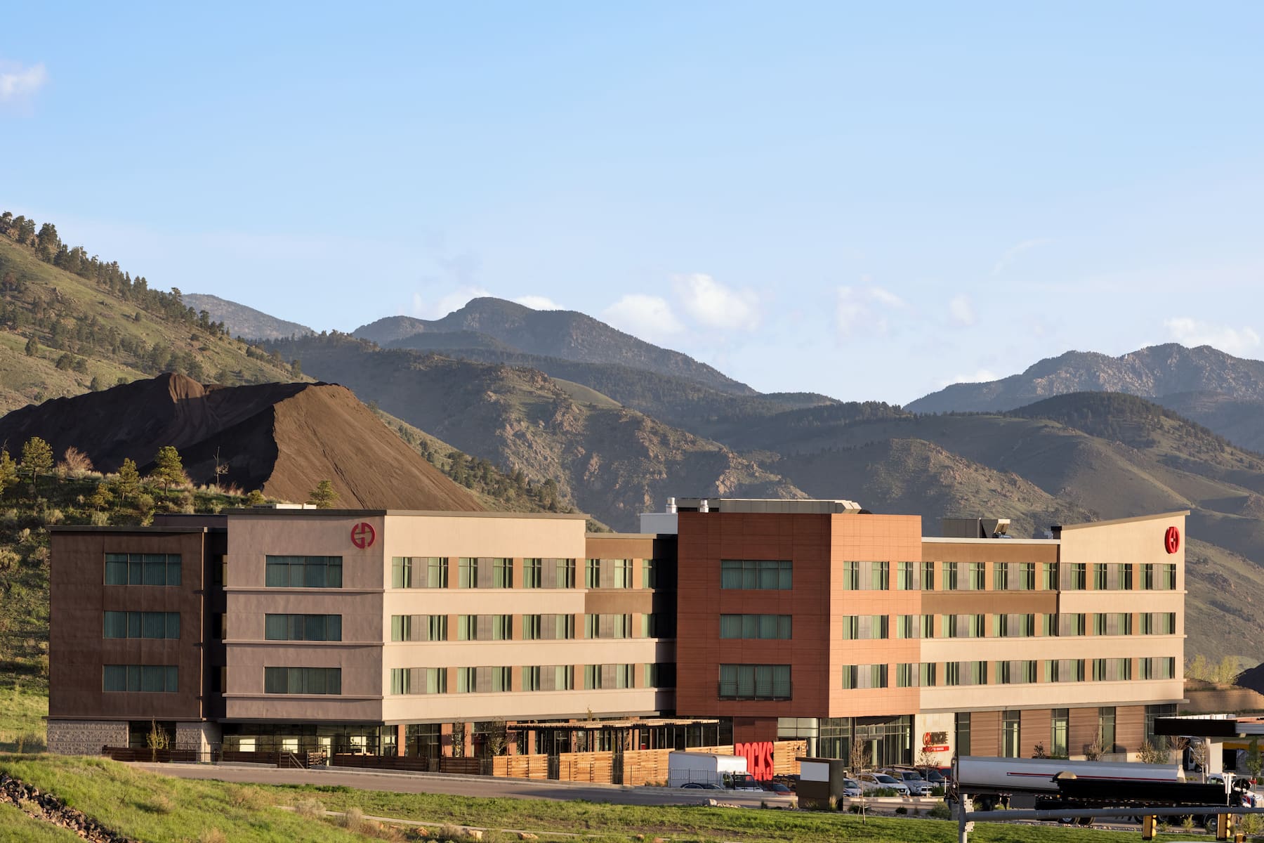 Exterior of Origin Red Rocks, a Wyndham Hotel hotel in Golden, Colorado