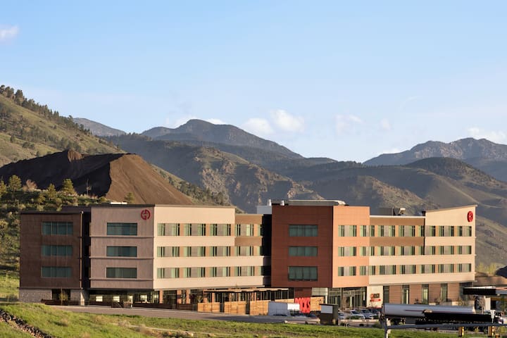 Exterior of Origin Red Rocks, a Wyndham Hotel hotel in Golden, Colorado