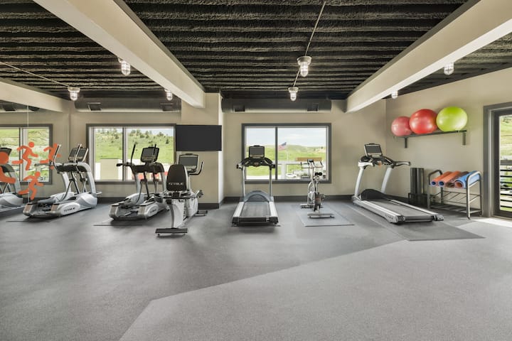 Fitness room at Origin Red Rocks, a Wyndham Hotel in Golden, Colorado
