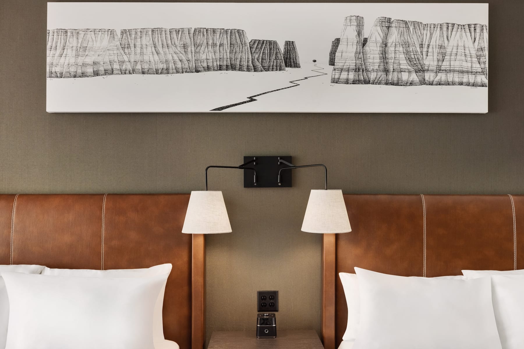Guest room at the Origin Red Rocks, a Wyndham Hotel in Golden, Colorado