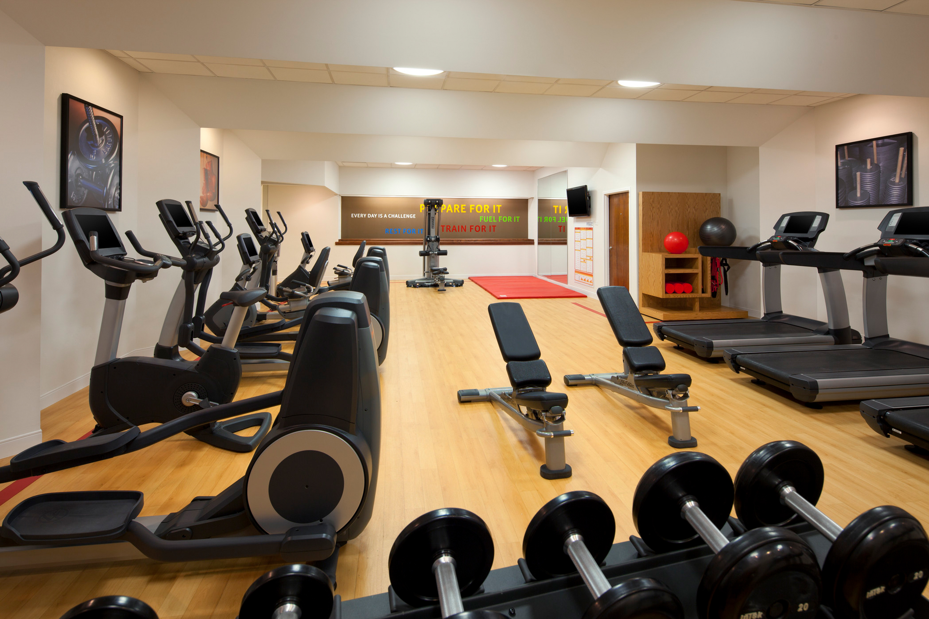 Fitness room at Wyndham Denver Tech Center in Greenwood Village, Colorado