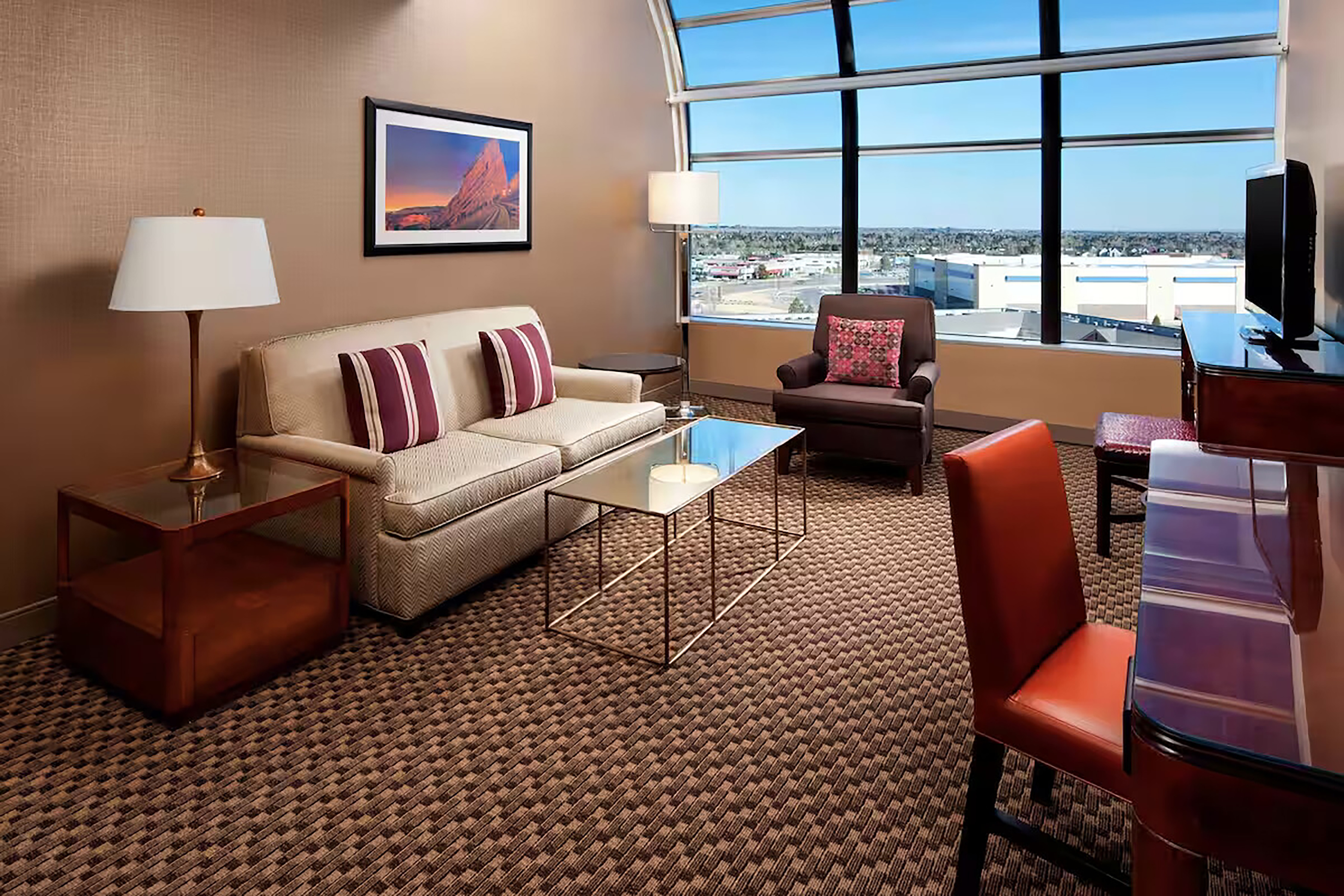Guest room at the Wyndham Denver Tech Center in Greenwood Village, Colorado