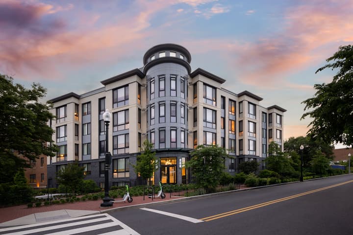Exterior Dusk Image of Reside Navy Yard, a Wyndham Residence hotel in Washington, District Of Columbia