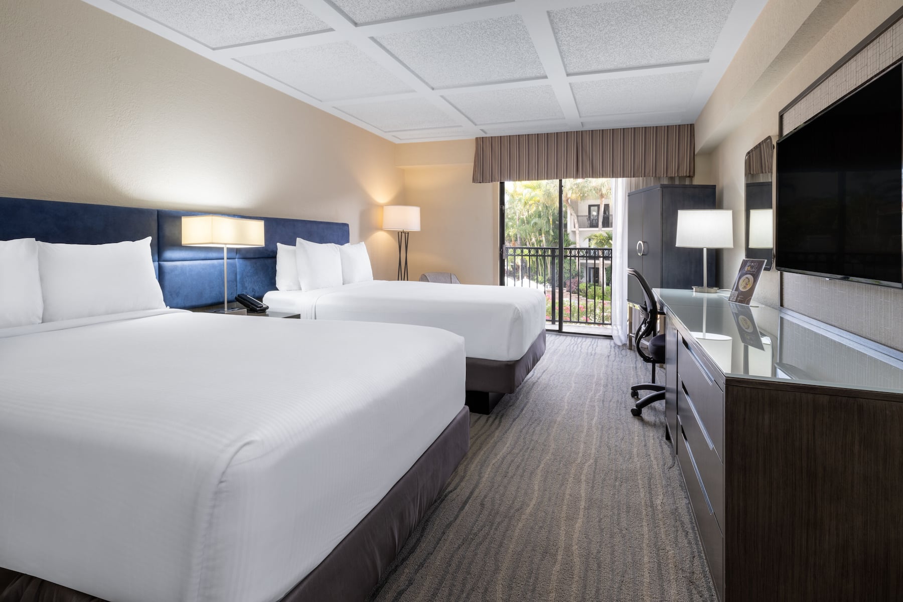 Guest room at the Wyndham Boca Raton in Boca Raton, Florida