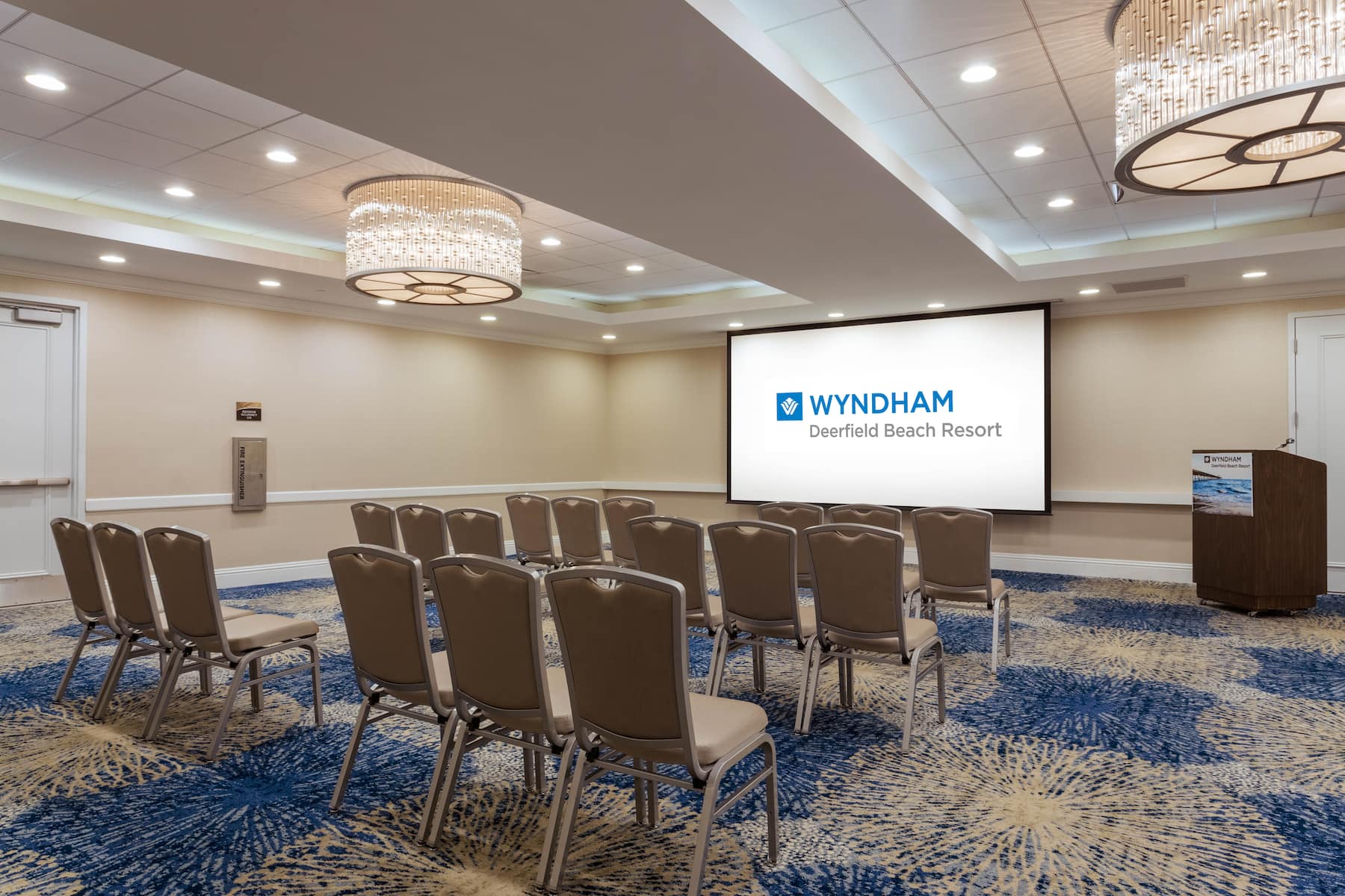 Wyndham Deerfield Beach Resort ballroom in Deerfield Beach, Florida