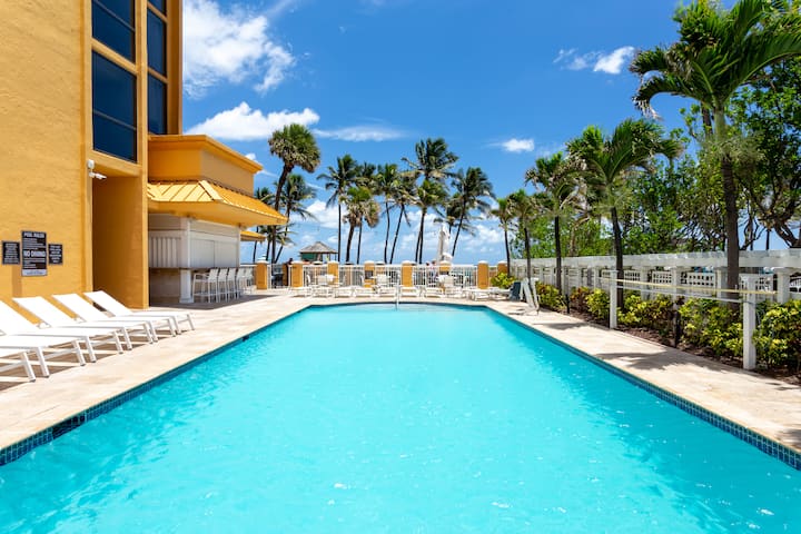 Pool at the Wyndham Deerfield Beach Resort in Deerfield Beach, Florida