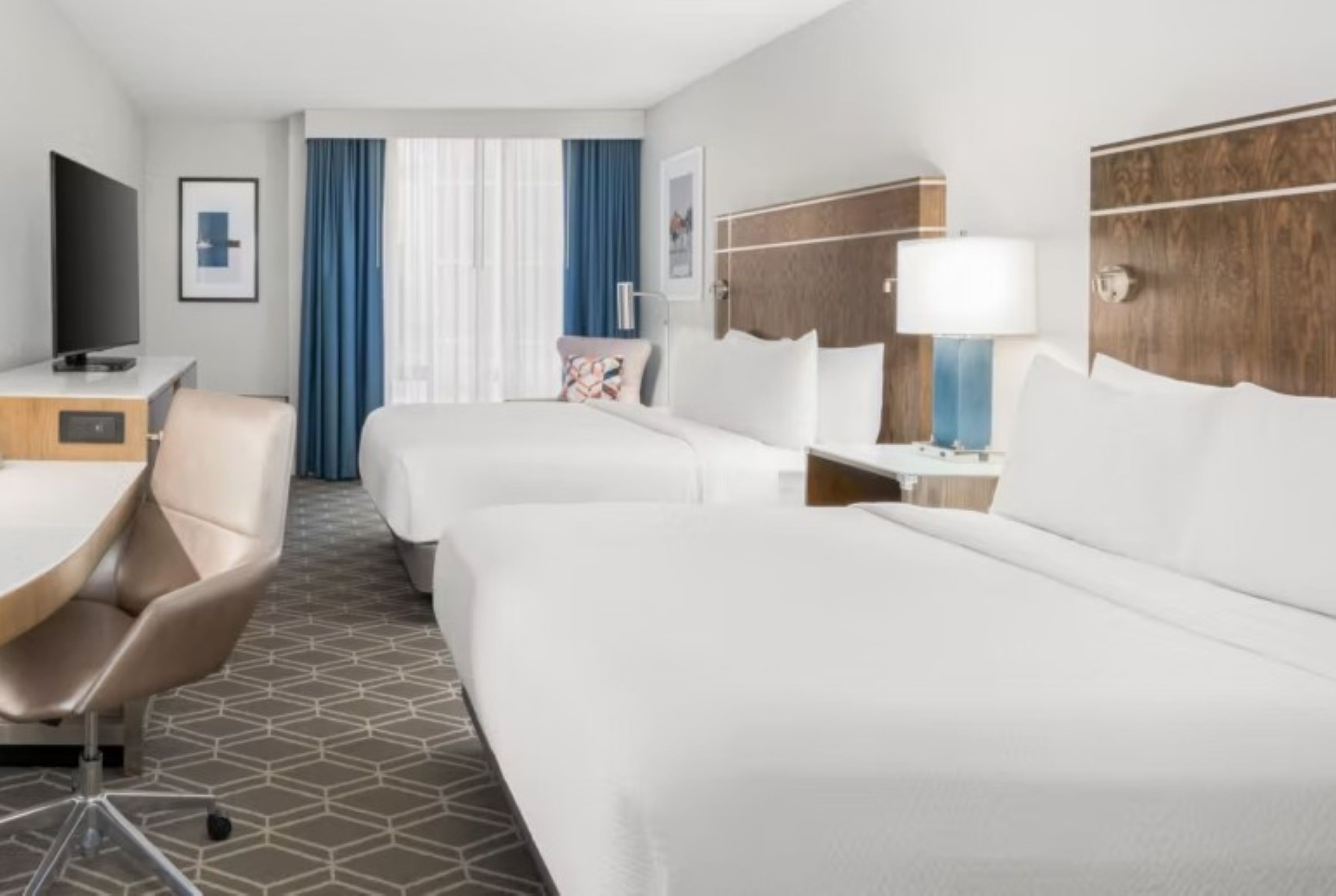 Guest room at the Wyndham Jacksonville Hotel and Conference Center in Jacksonville, Florida