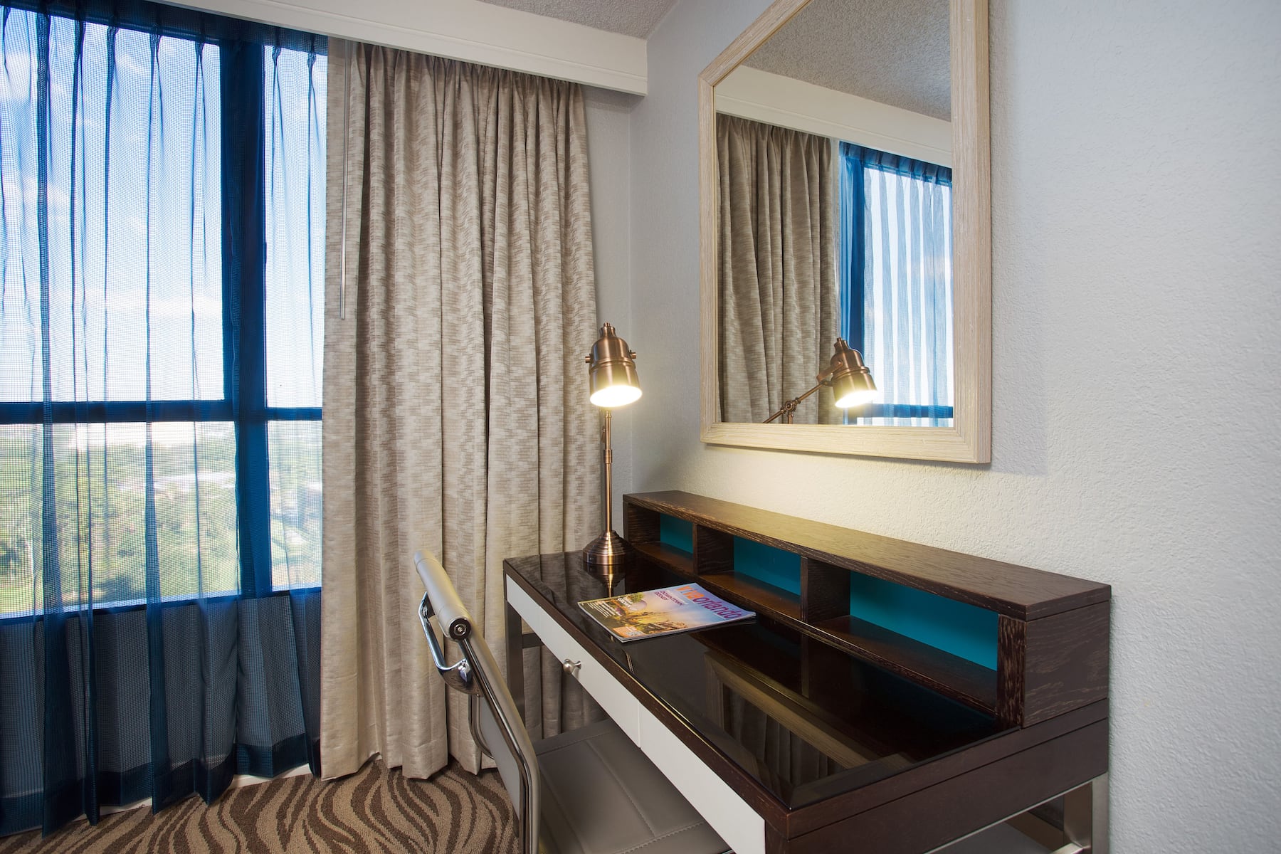 Guest room at the Wyndham Lake Buena Vista Disney Springs Area in Lake Buena Vista, Florida