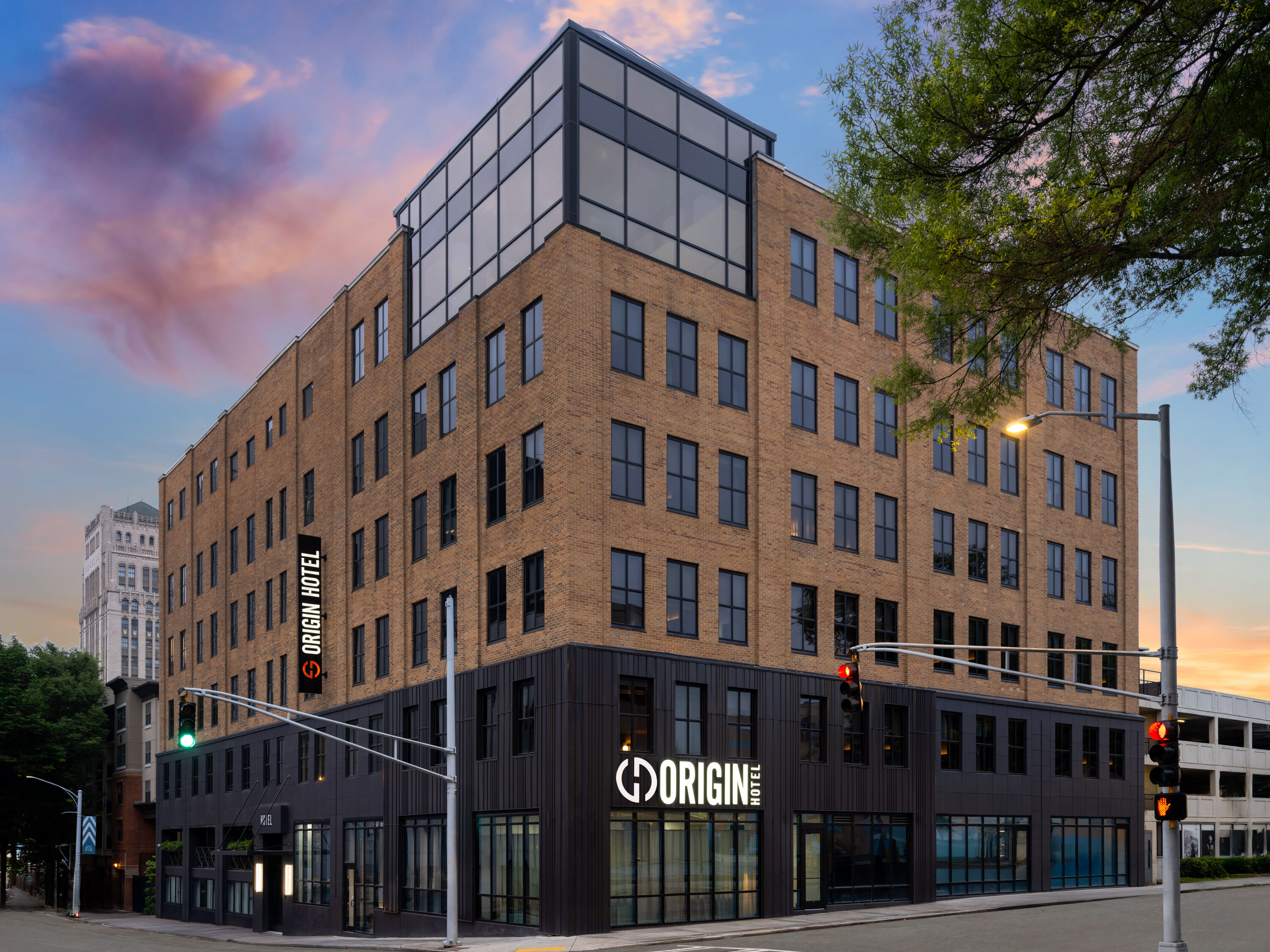 Exterior Dusk Image of Origin Atlanta, a Wyndham Hotel hotel in Atlanta, Georgia